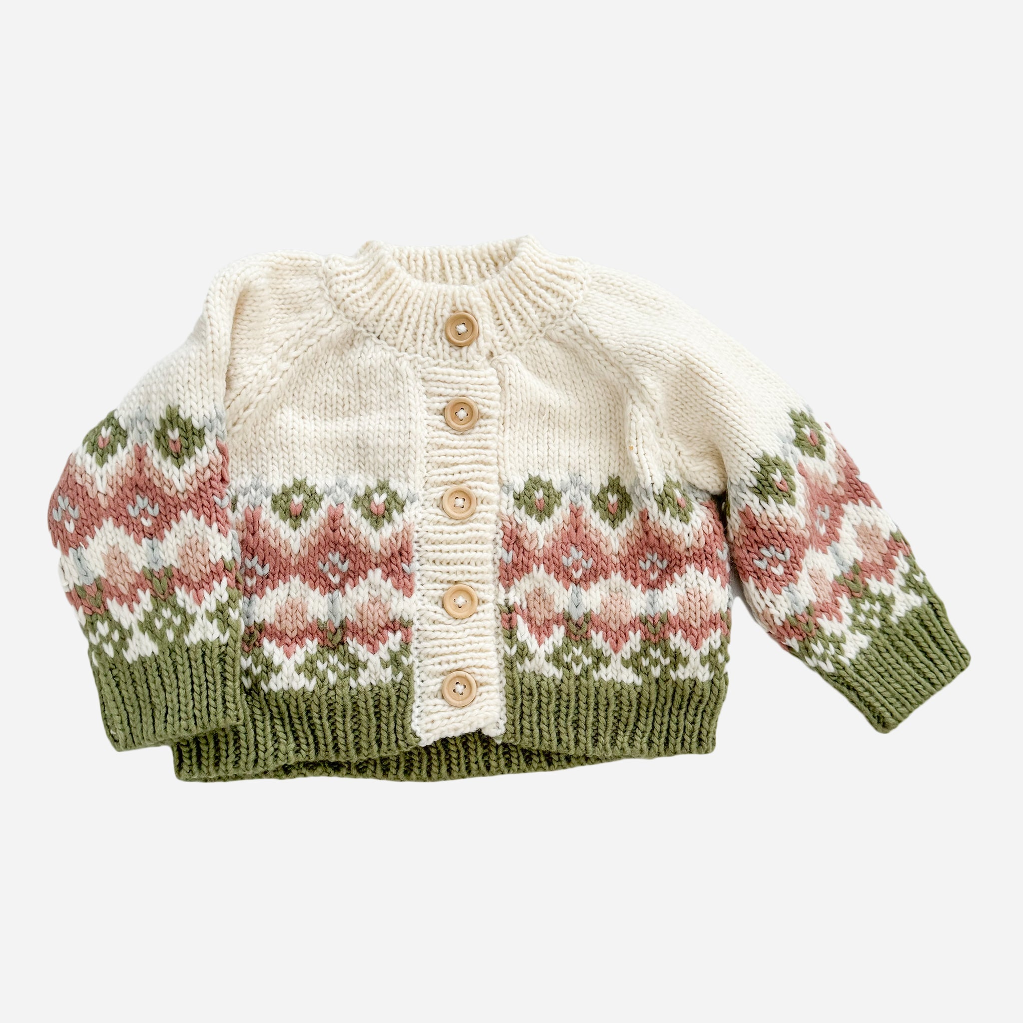 Fairisle Knit Cartigan in Pastel: Winter and Spring – The
