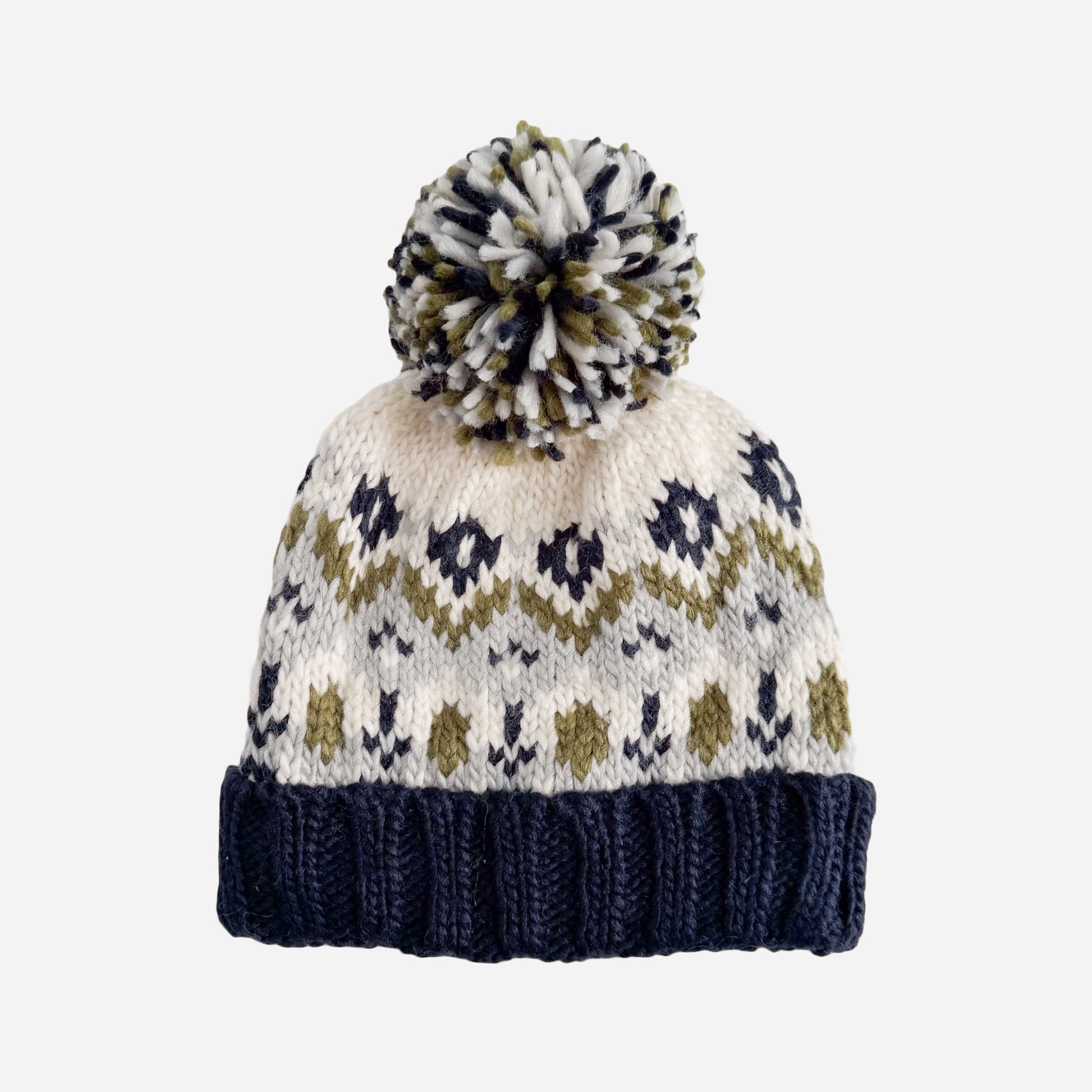 Fairisle Knit Baby Hat in Navy: Welcome in Winter – The Blueberry Hill