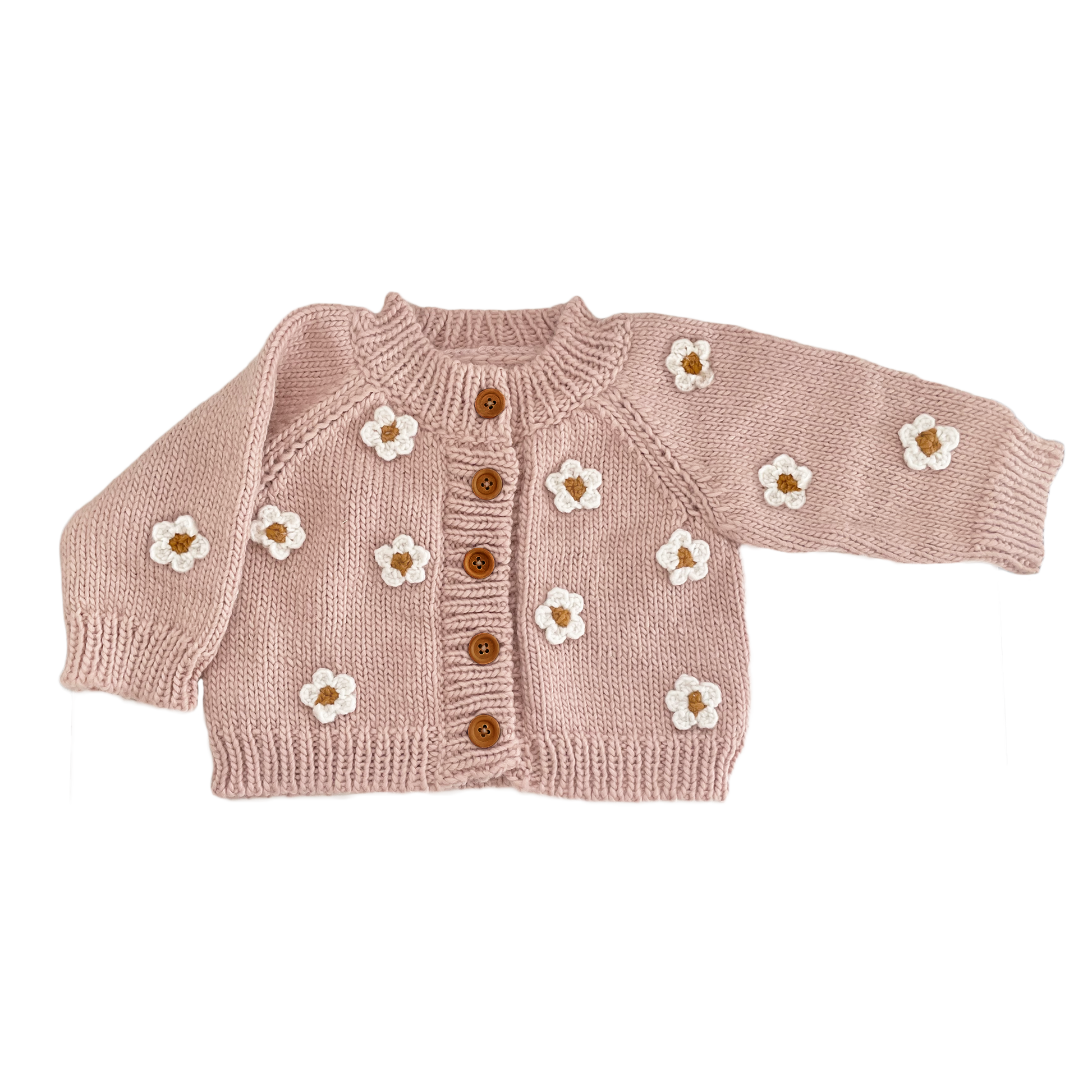 Adorable Flower Design Hand-Knit Baby Cardigan: Cozy Elegance for Adorable Flower Design Hand-Knit Baby Cardigan: Cozy Elegance for