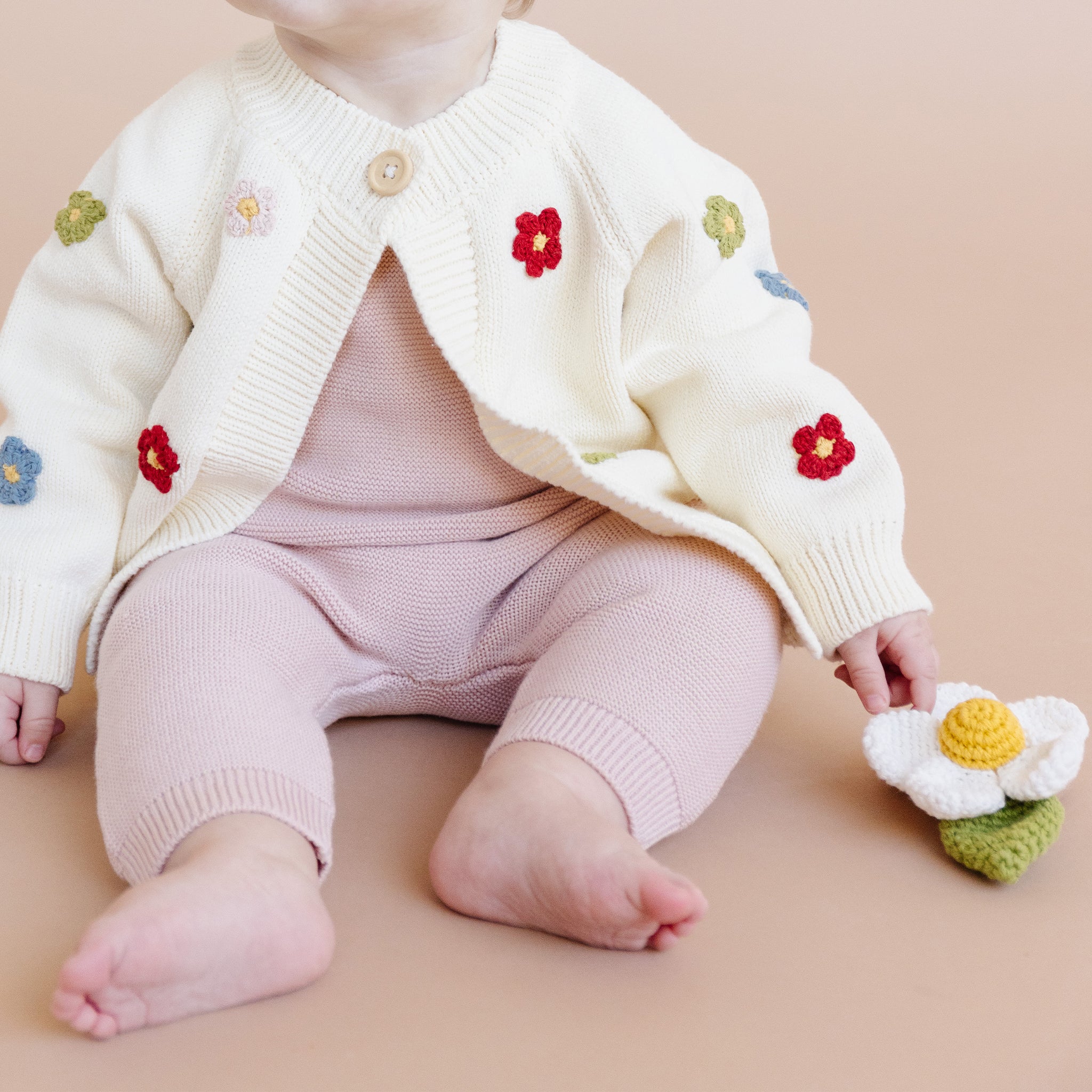 Cotton Flower Cardigan, Multi – The Blueberry Hill