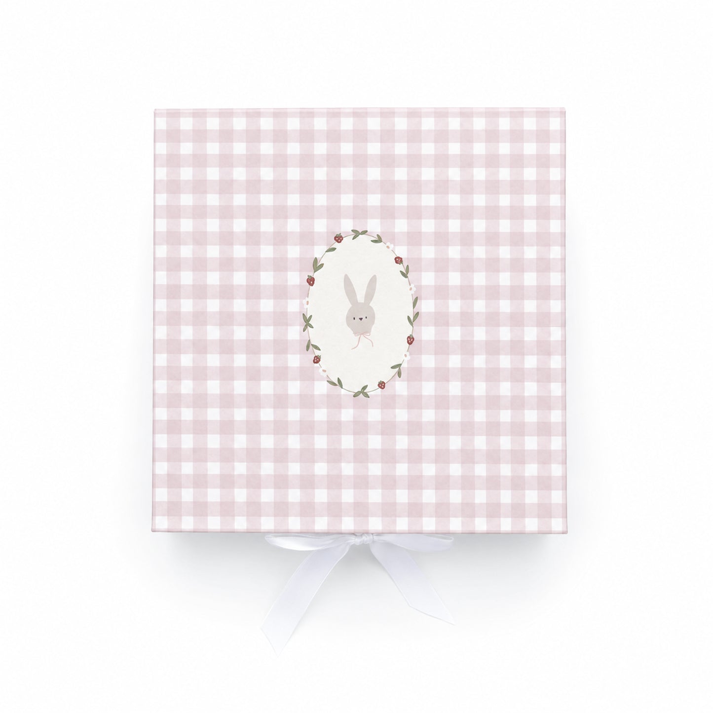 Gift Box, Pink Gingham Bunny