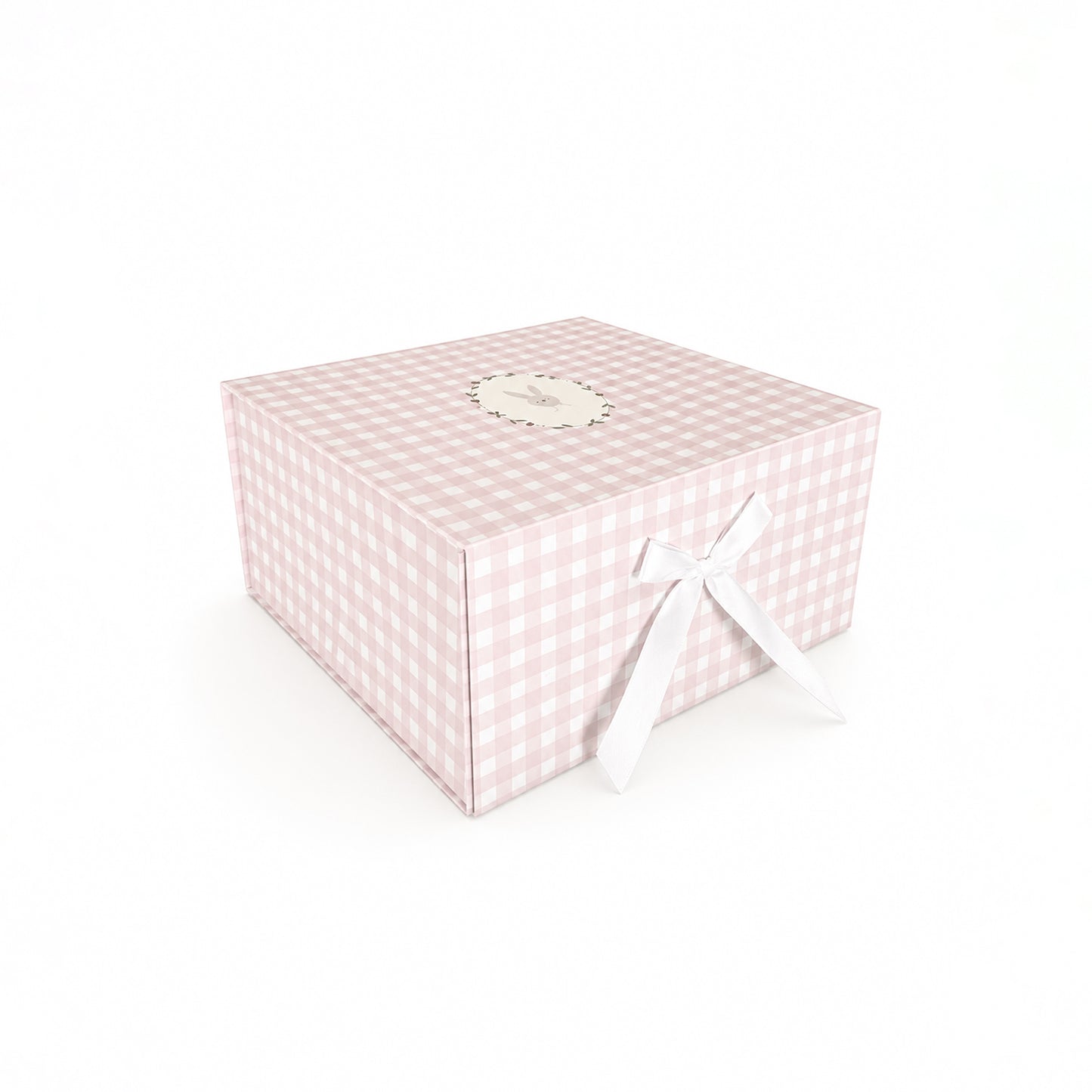 Gift Box, Pink Gingham Bunny