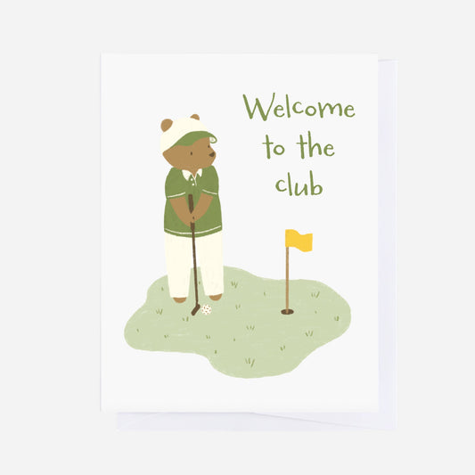 Golf Bear Greeting Card