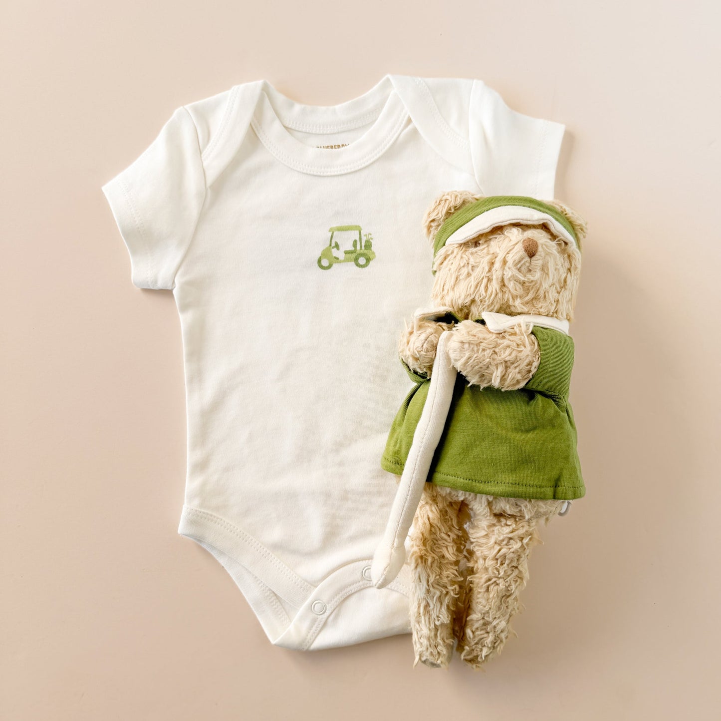 Golf Bear Plush, Onesie, and Cardigan Set