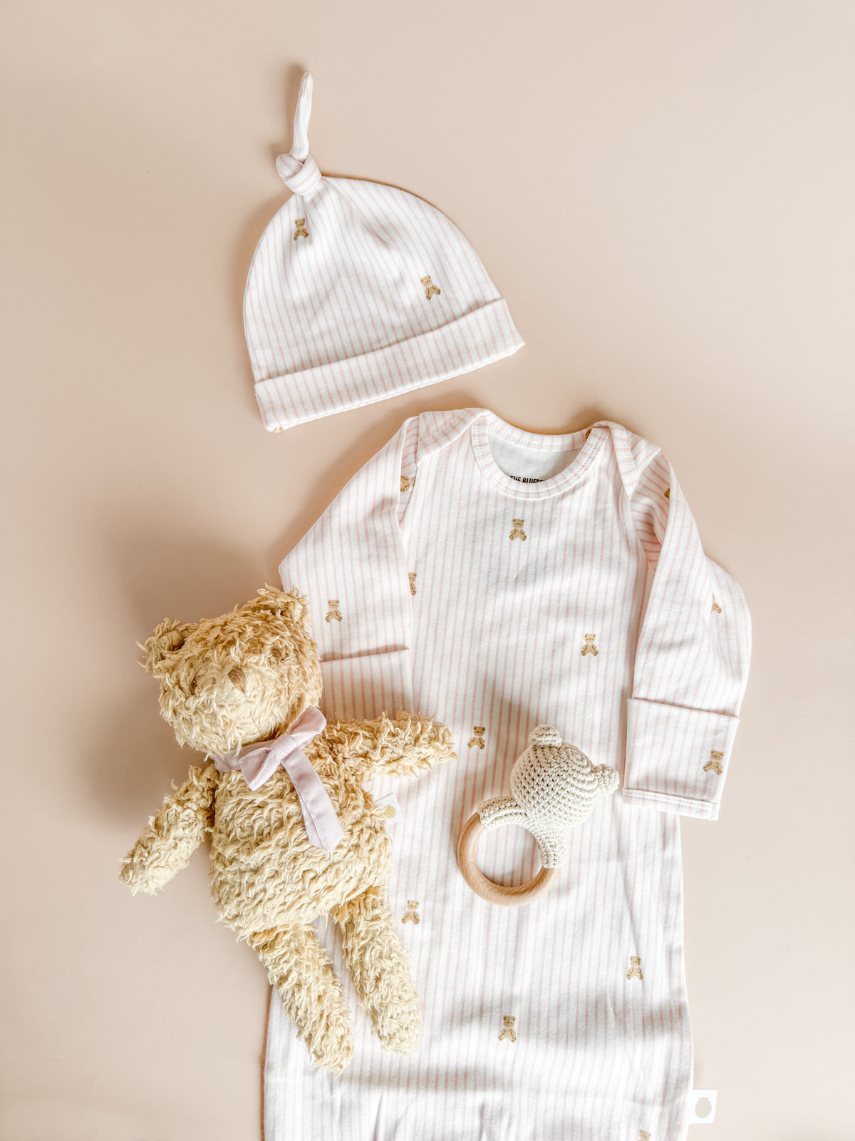 Harper Bear Plush Toy - Pink Bow
