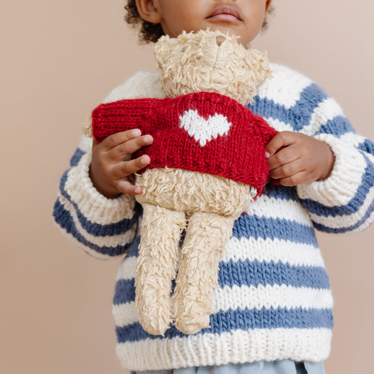 Stripe Big Heart Sweater