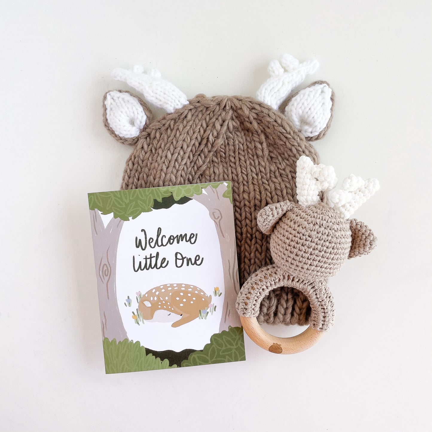 Welcome Little One Deer Baby Card