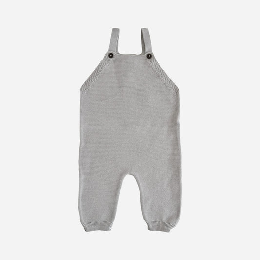 Heirloom Organic Cotton Knit Overall, Grey