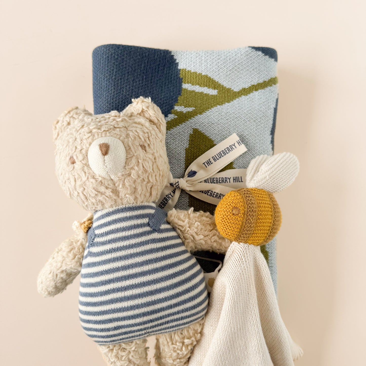 Bear Plush, Bee Lovey, Pacifier Clip Gift Set