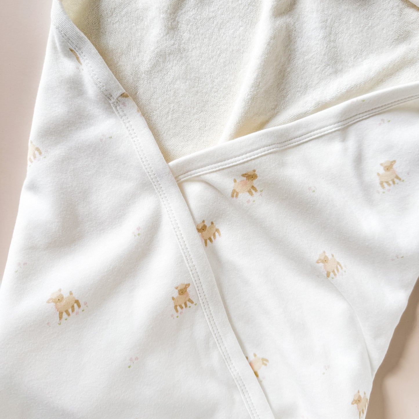 PREORDER Layette Hooded Towel, Lamb