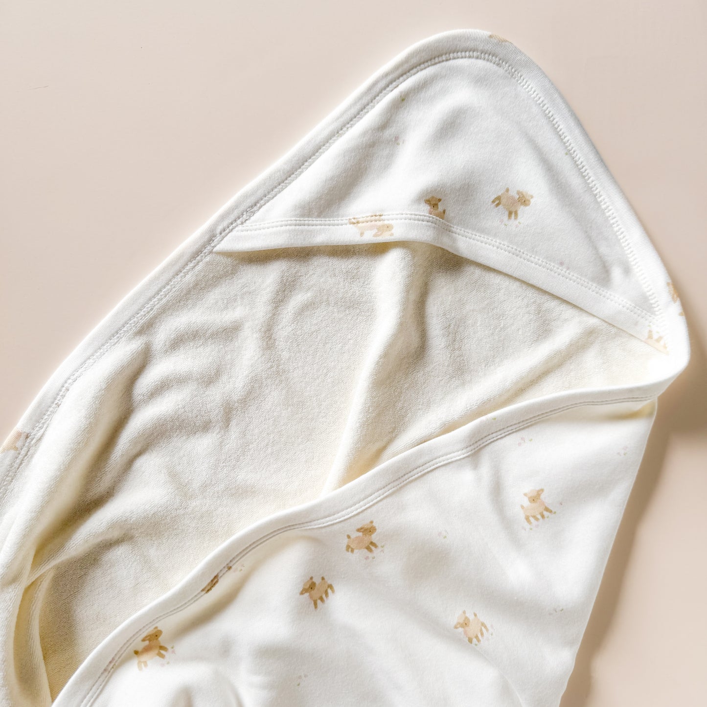 PREORDER Layette Hooded Towel, Lamb