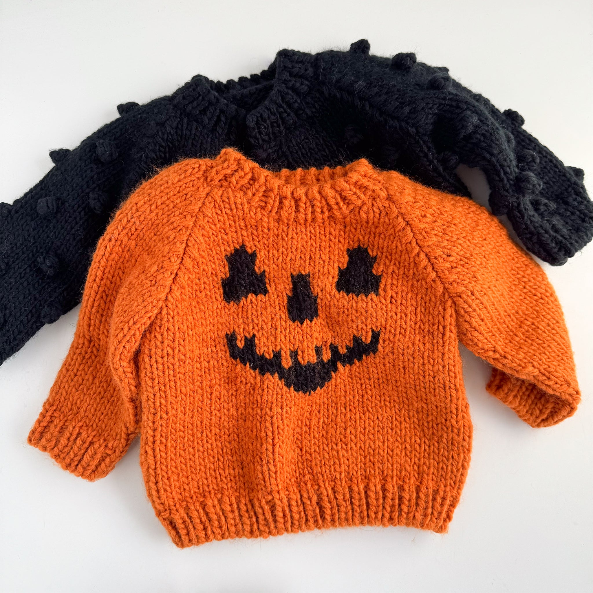 The Blueberry Hill Handmade Popcorn Cardigan in Black Xs 6 12M Black