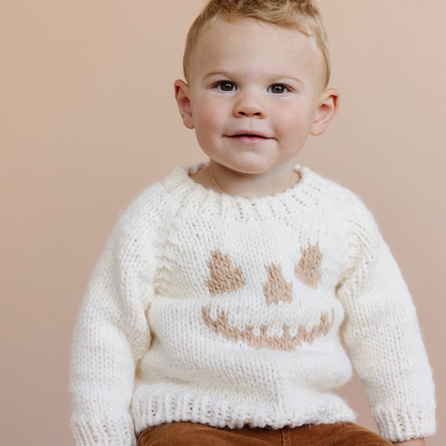 Jack-o-lantern Sweater, Cream