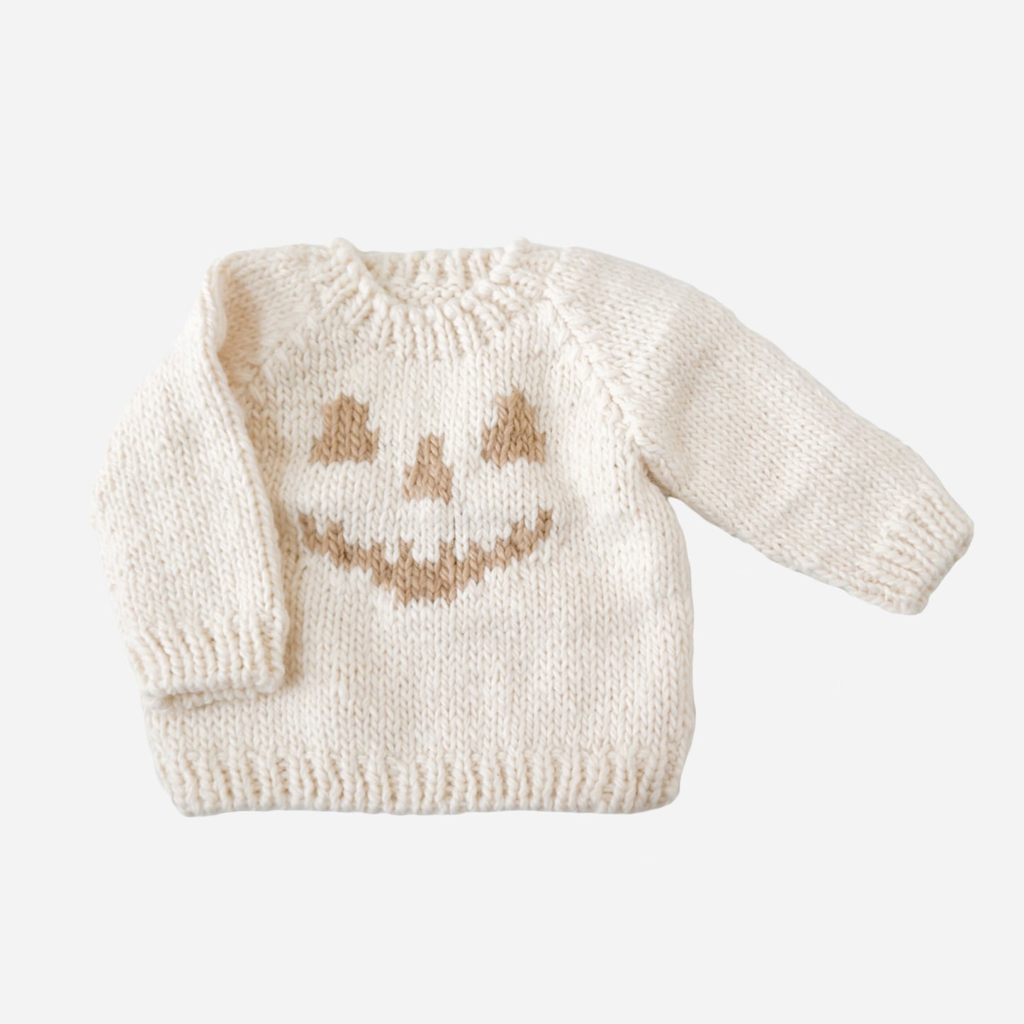 Jack-o-lantern Sweater, Cream