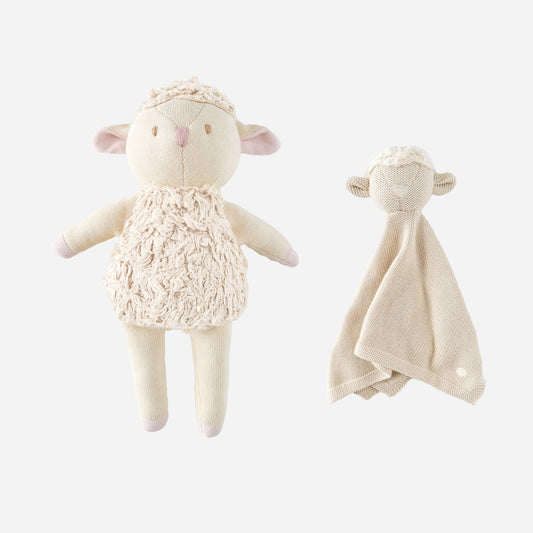 Lamb Plush and Lamb Lovey Set