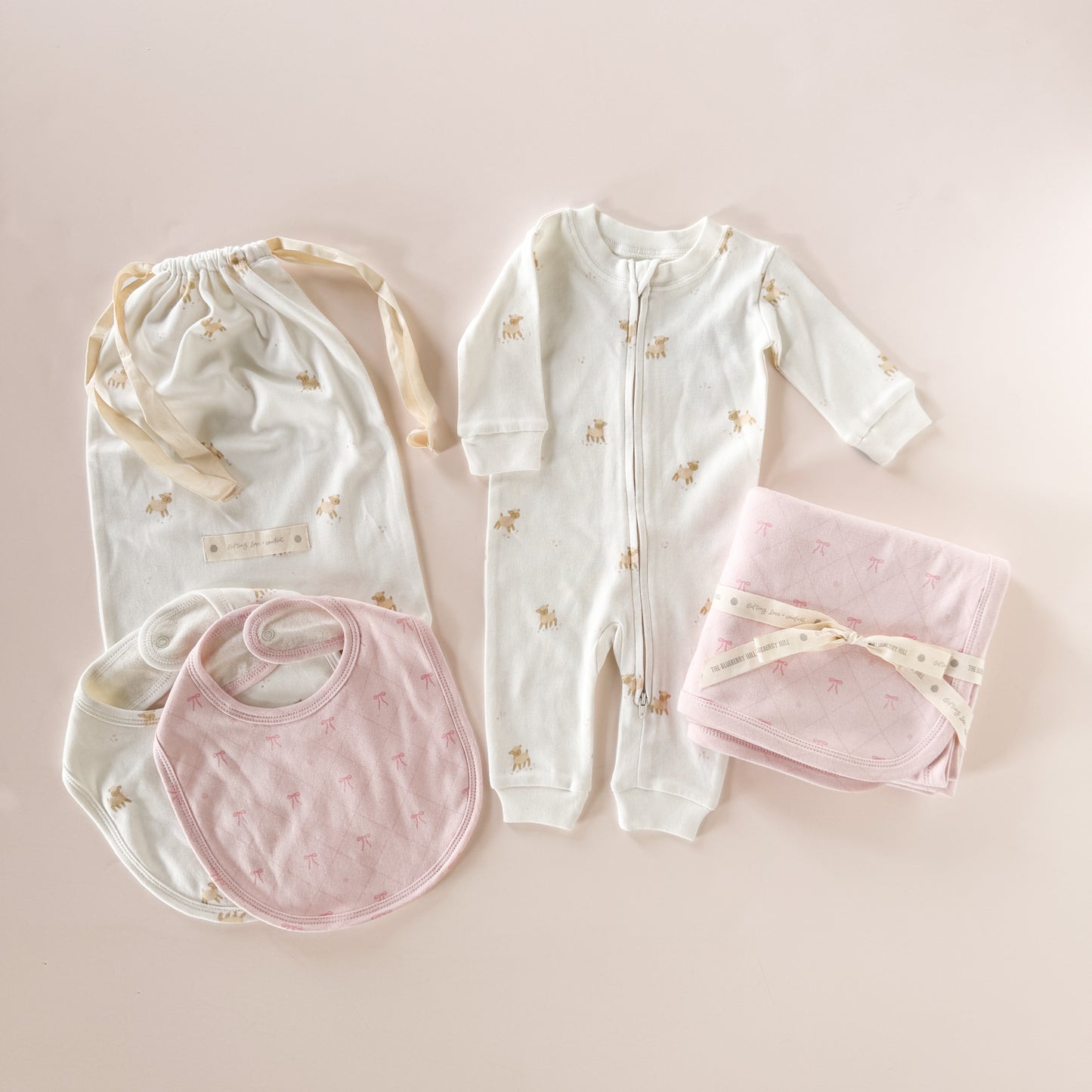 PREORDER Layette Gift Set, Lamb and Bow