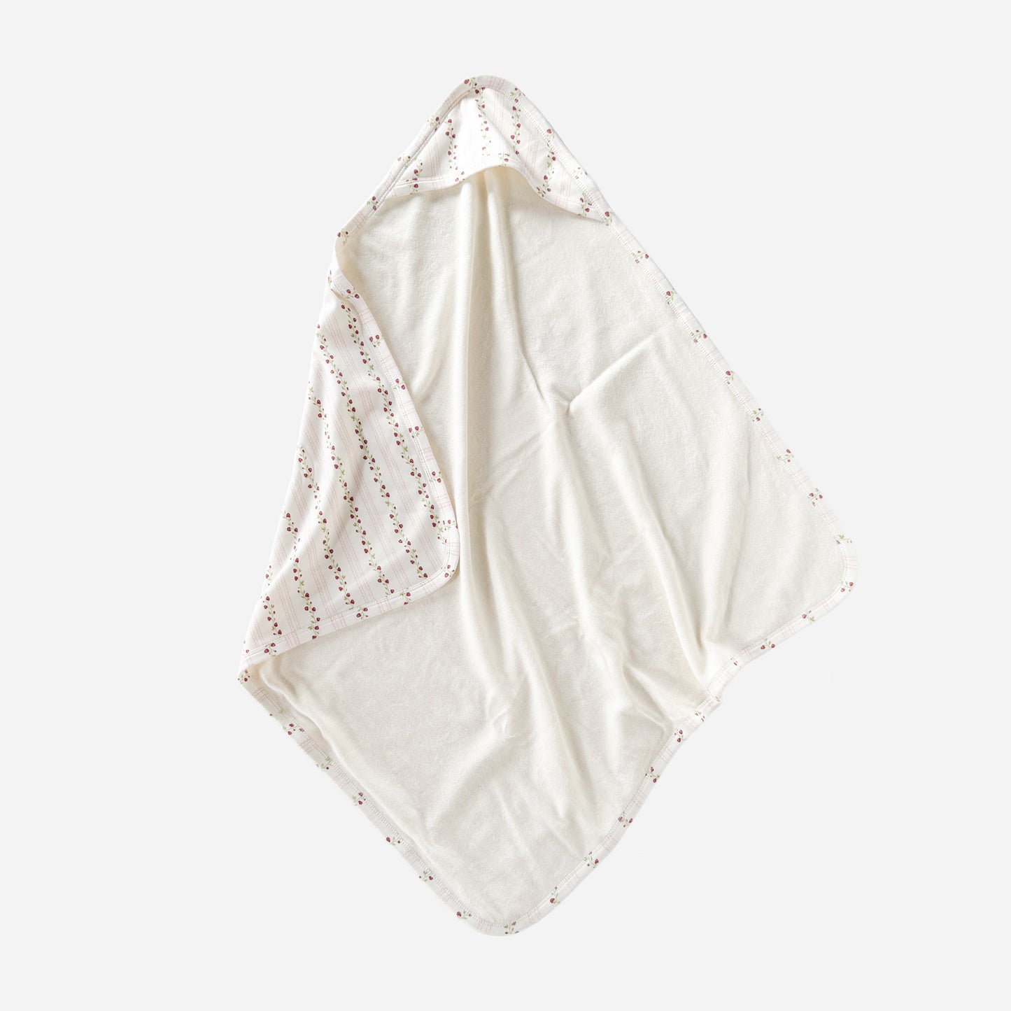 PREORDER Layette Hooded Towel, Strawberry