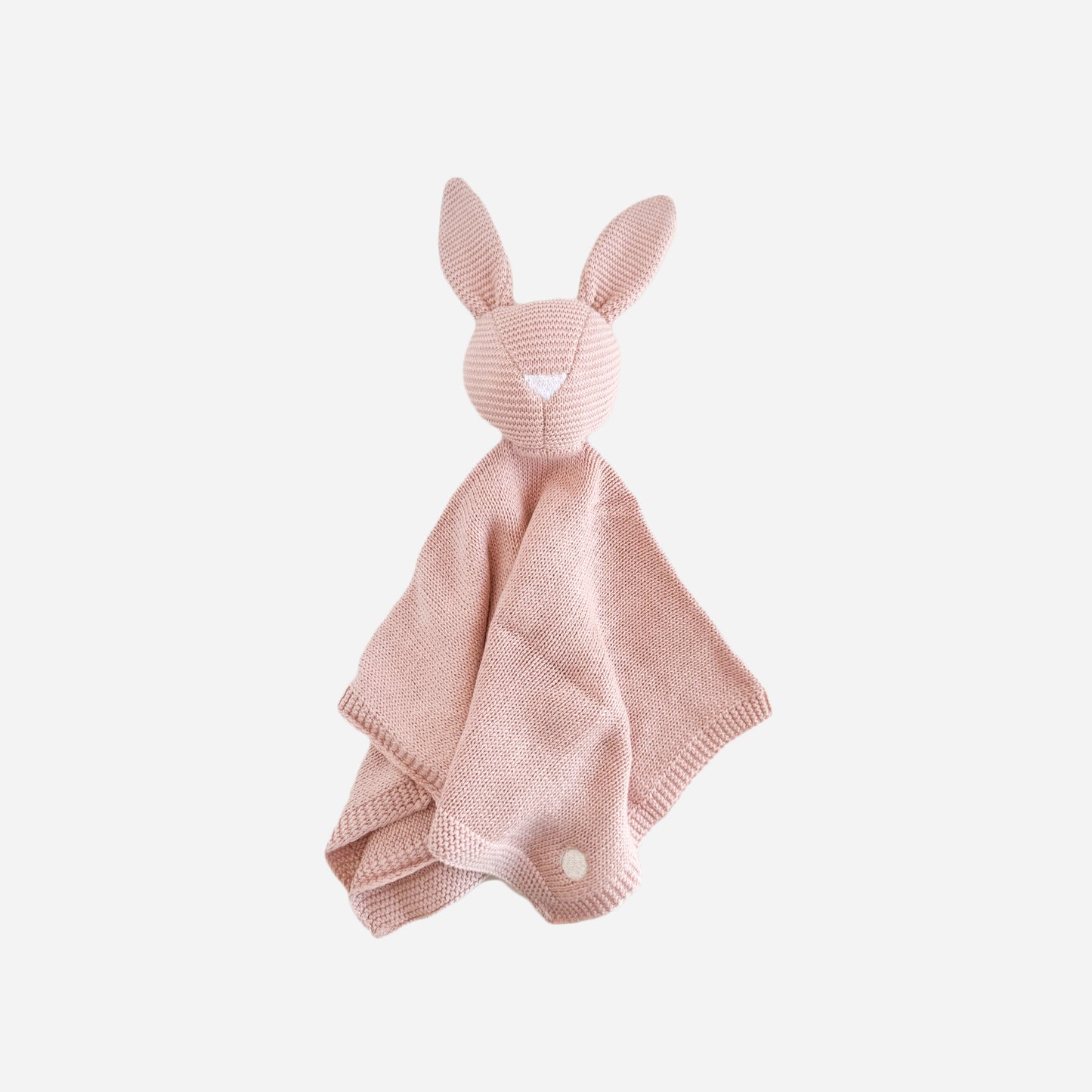 Cream Pique Blanket & Blush Bunny Lovey Gift Set | Organic Cotton