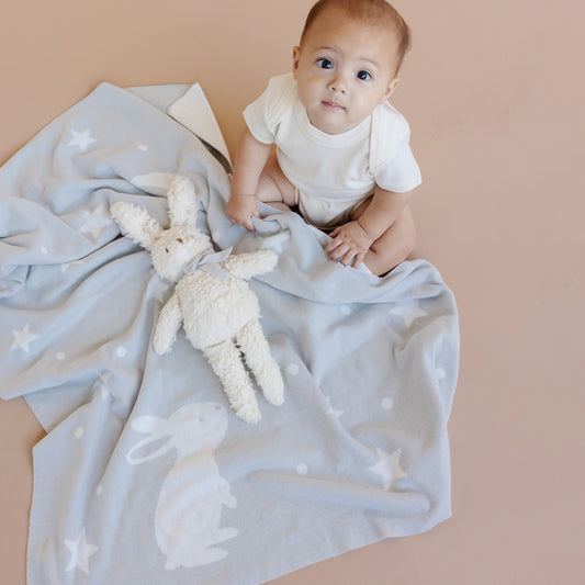 Star Moon Bunny Blanket | Organic Cotton