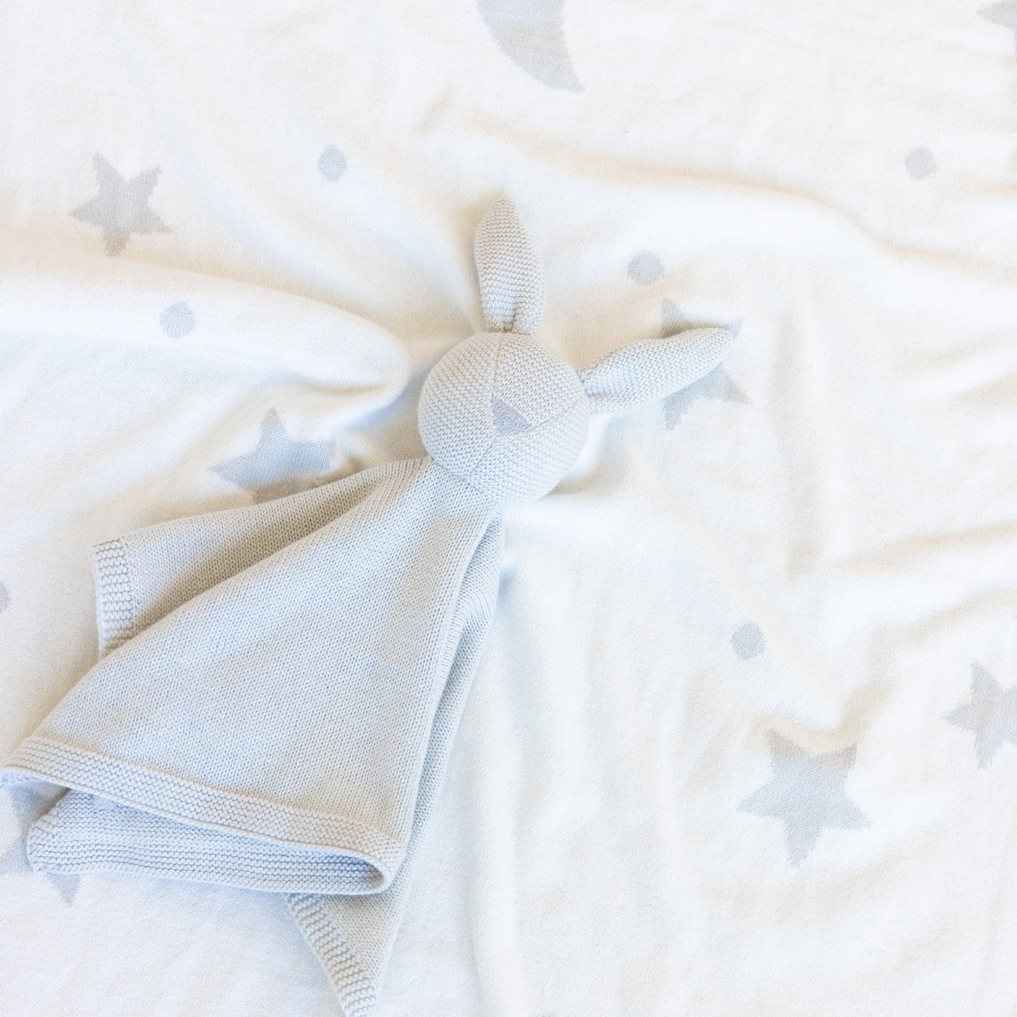 Organic Cotton Bunny Lovey, Grey