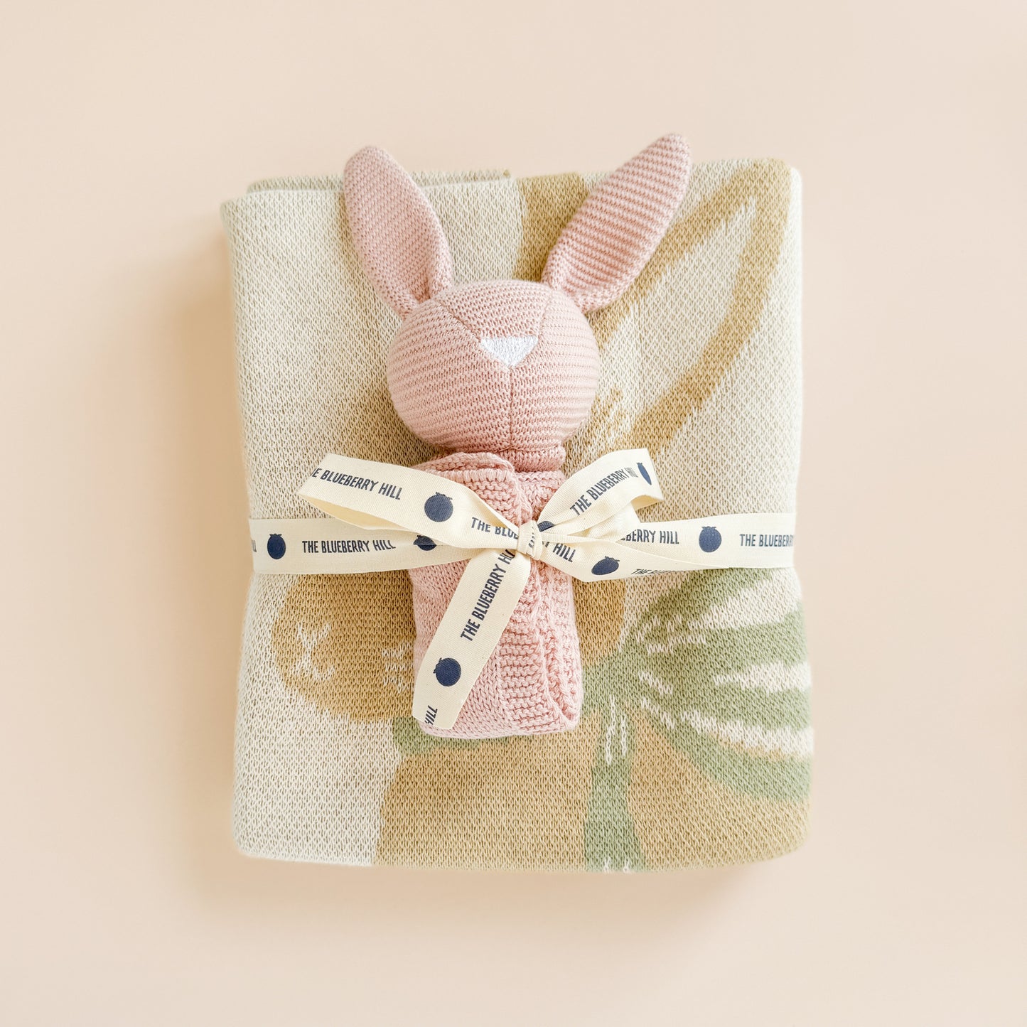 Pastel Floral Bunny Blanket | Organic Cotton