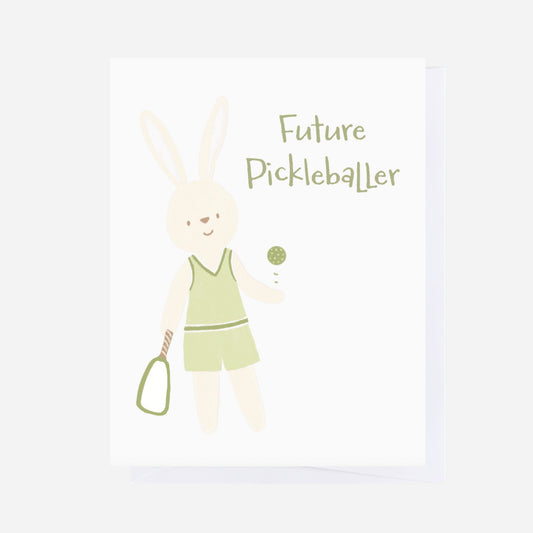 Pickleball Bunny Greeting Card