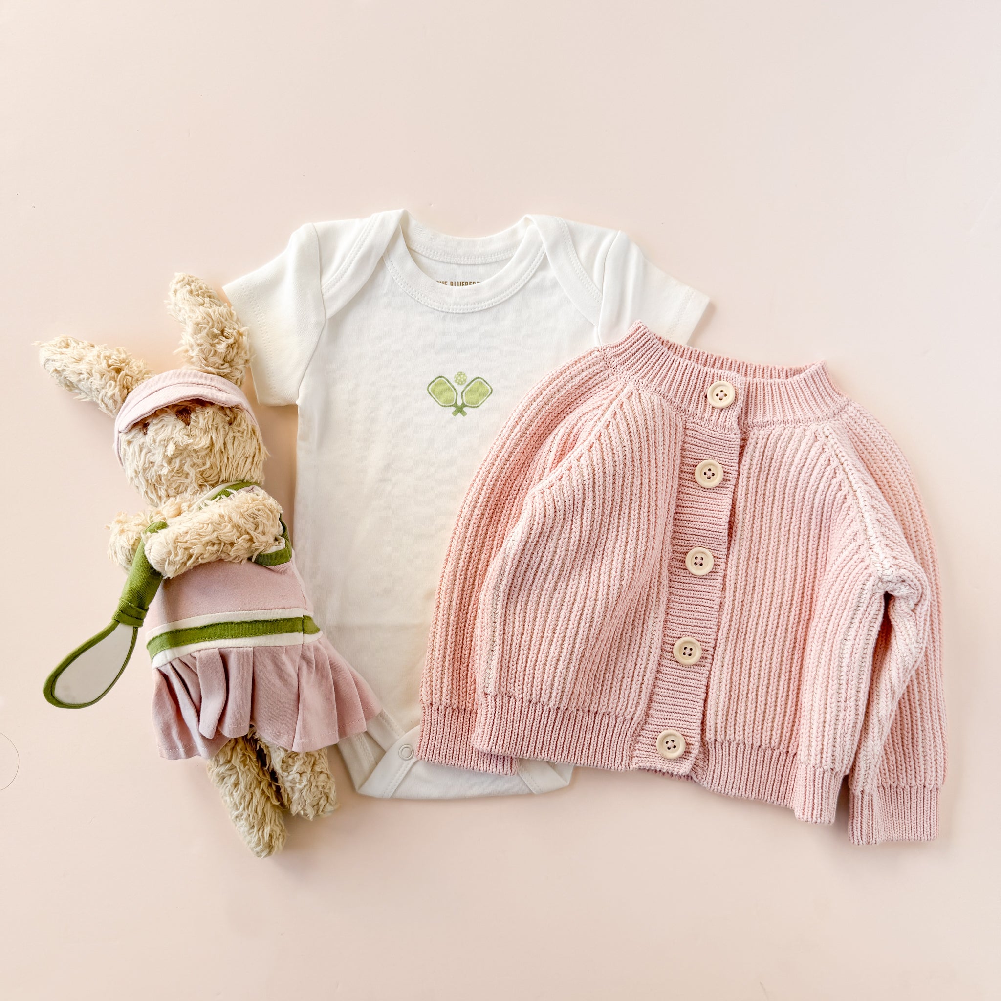 Pickleball Bunny Plush Doll Stuffed Toy Baby Kids Organic – The