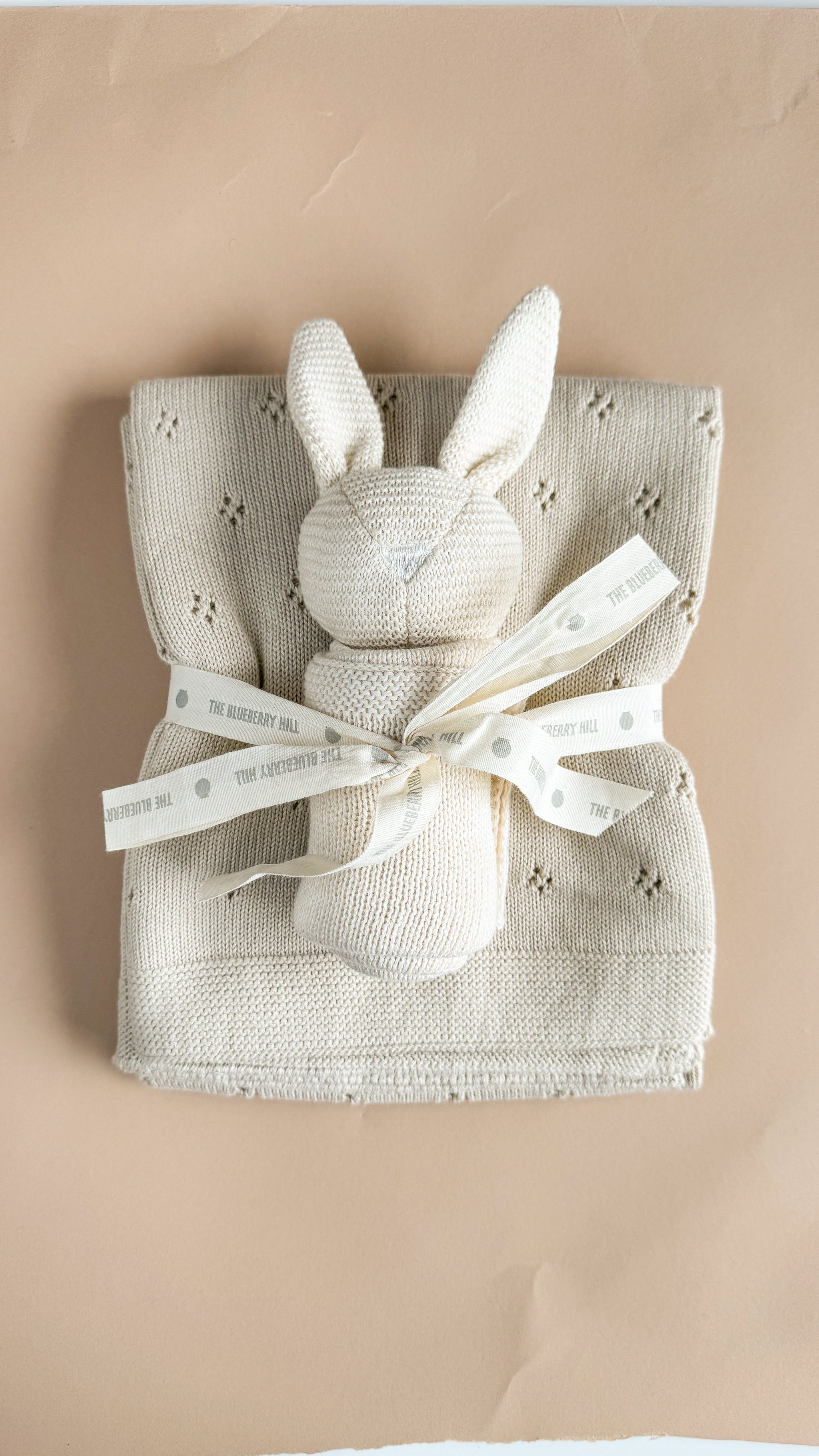 Organic cotton bunny lovey for babies – The Blueberry Hill