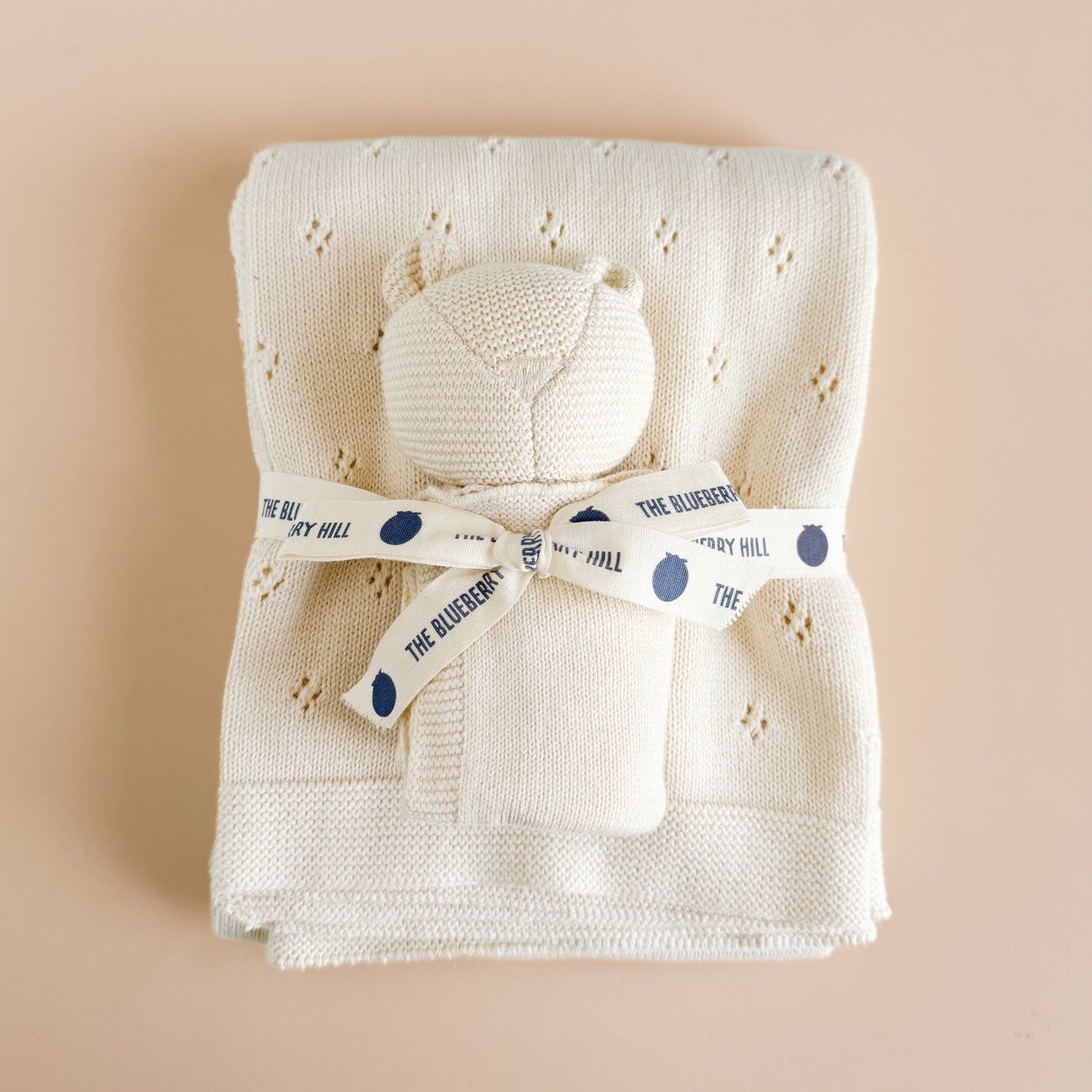 Organic Cotton Bear Lovey, Cream