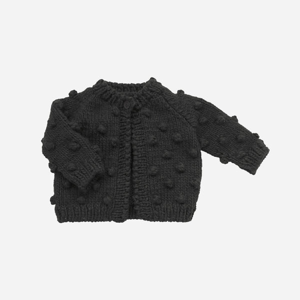 Popcorn Cardigan Black Baby Toddlers Fall Winter Halloween