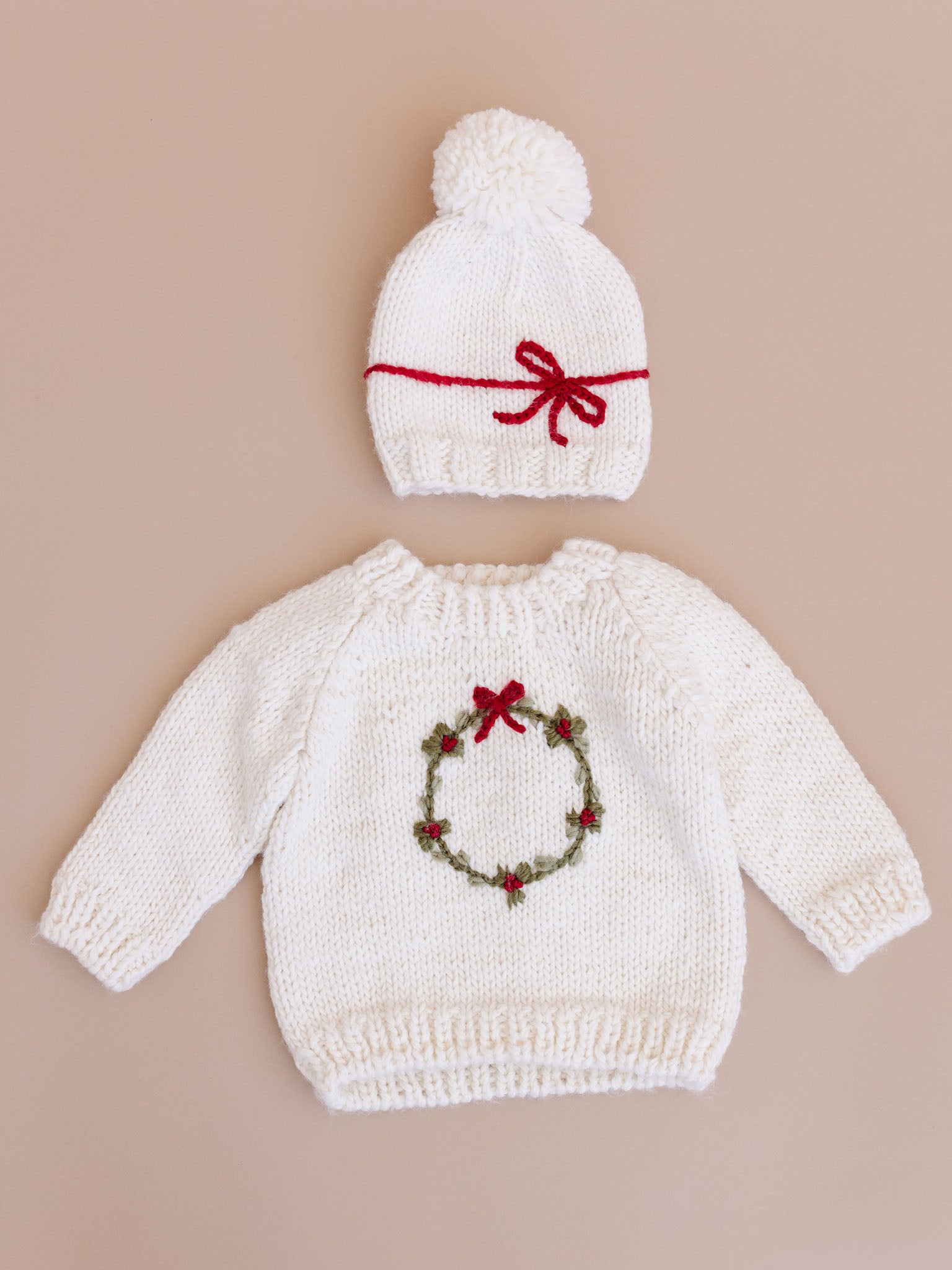 Wreath Sweater Baby & Kid Holiday Christmas Holly – The Blueberry Hill