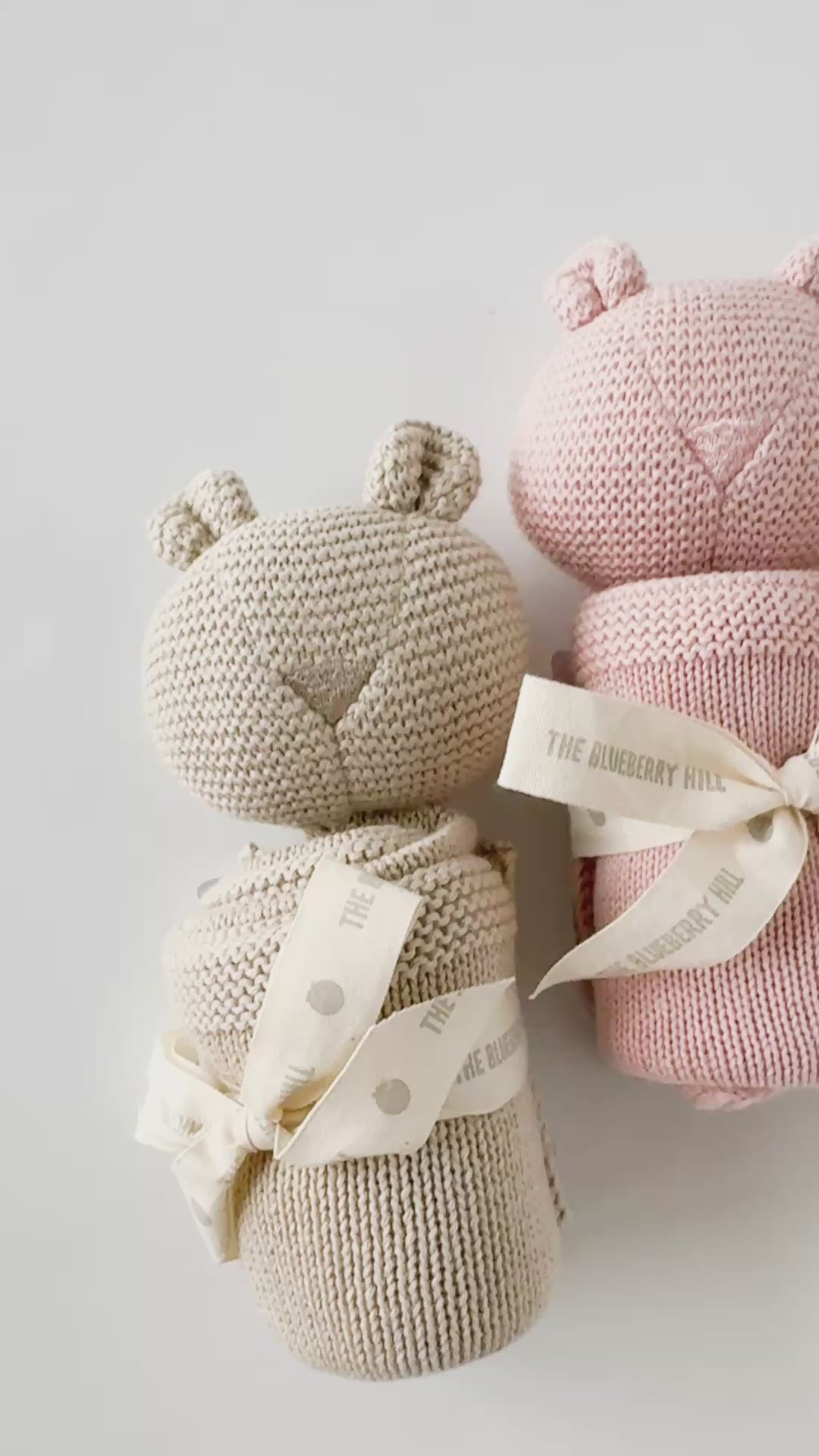 Organic cotton bear lovey for babies – The Blueberry Hill