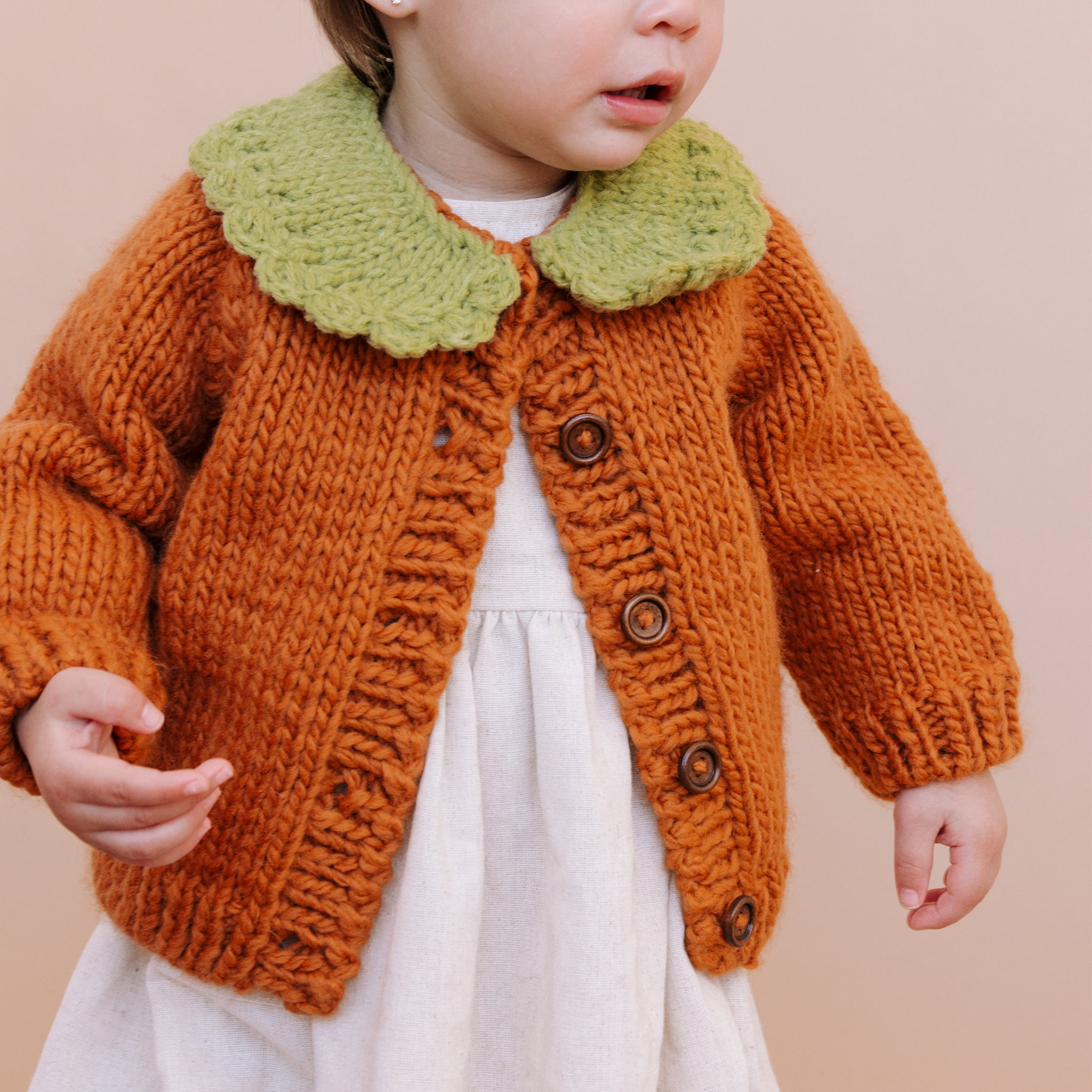 Pumpkin on sale colored cardigan