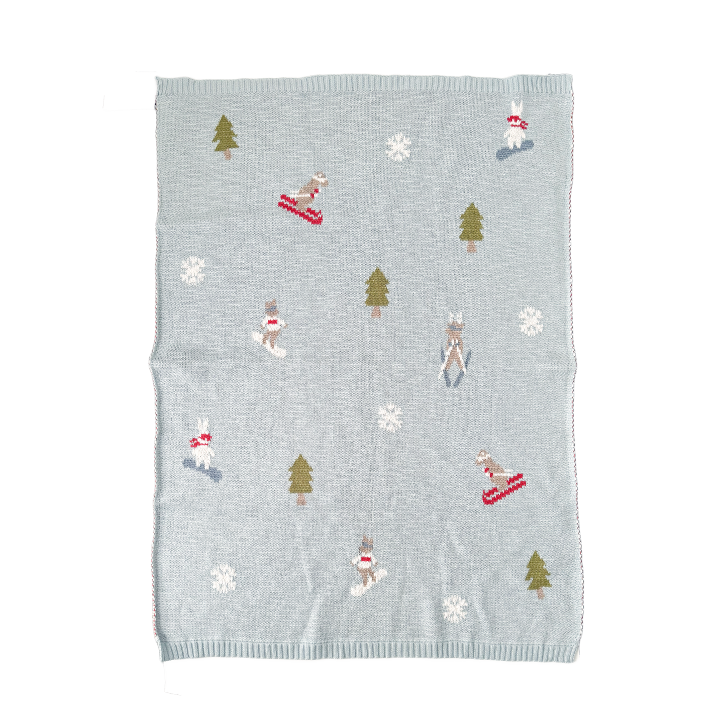 Ski Blanket and Bear Plush Toy Gift Set