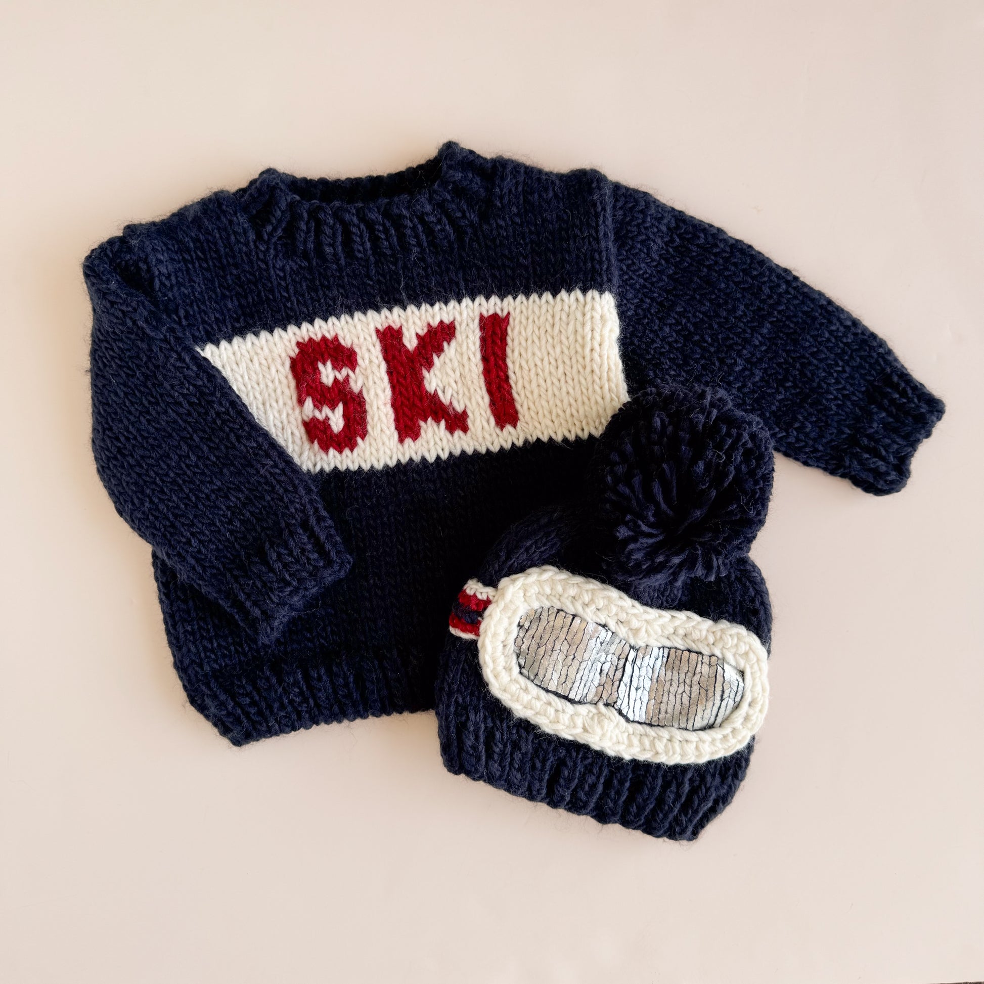 Ski Goggles Beanie, Navy
