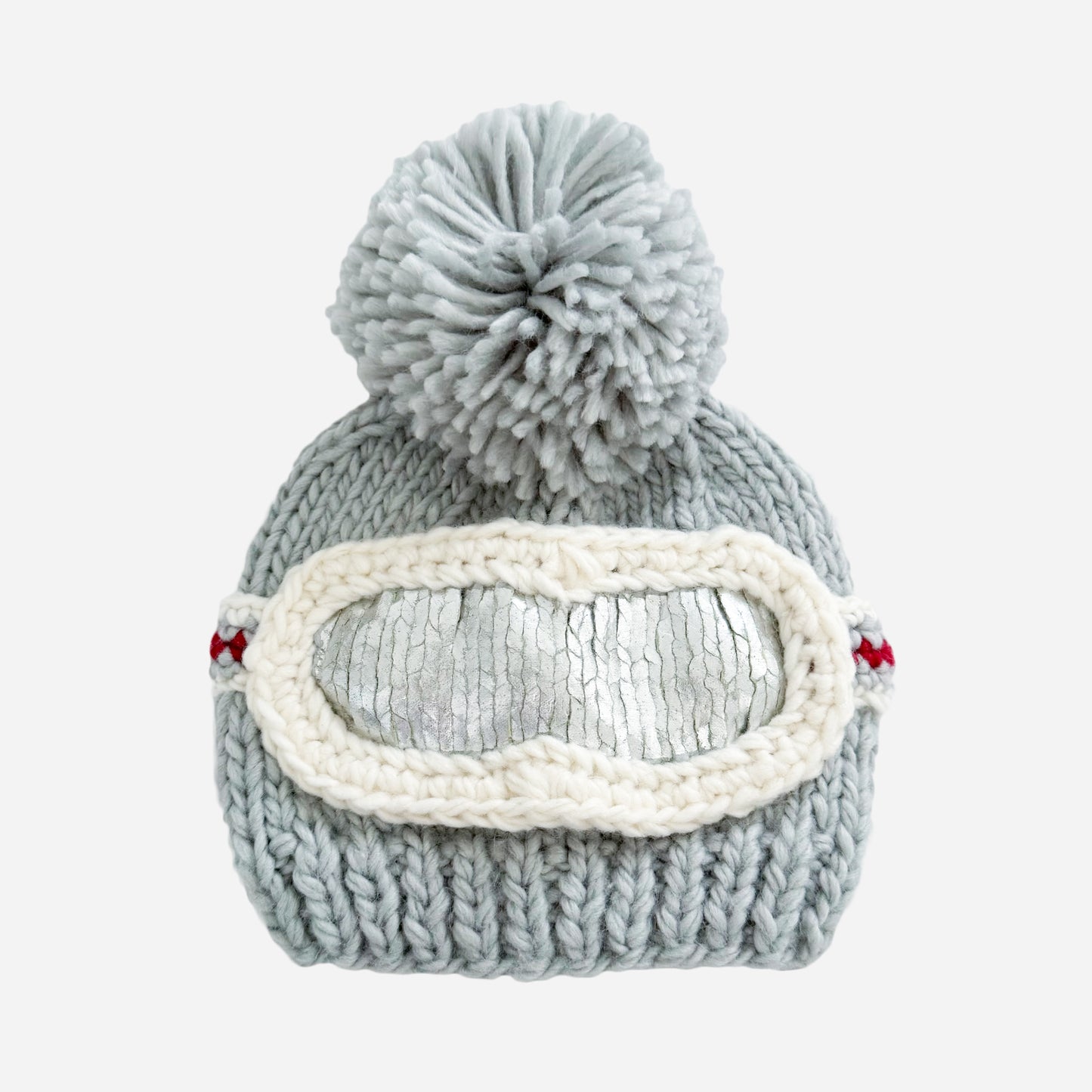 goggle hat Hand-Knit Baby Ski Goggle Hat in Bowie Grey: Embrace Winter Adventures – The Blueberry Hill