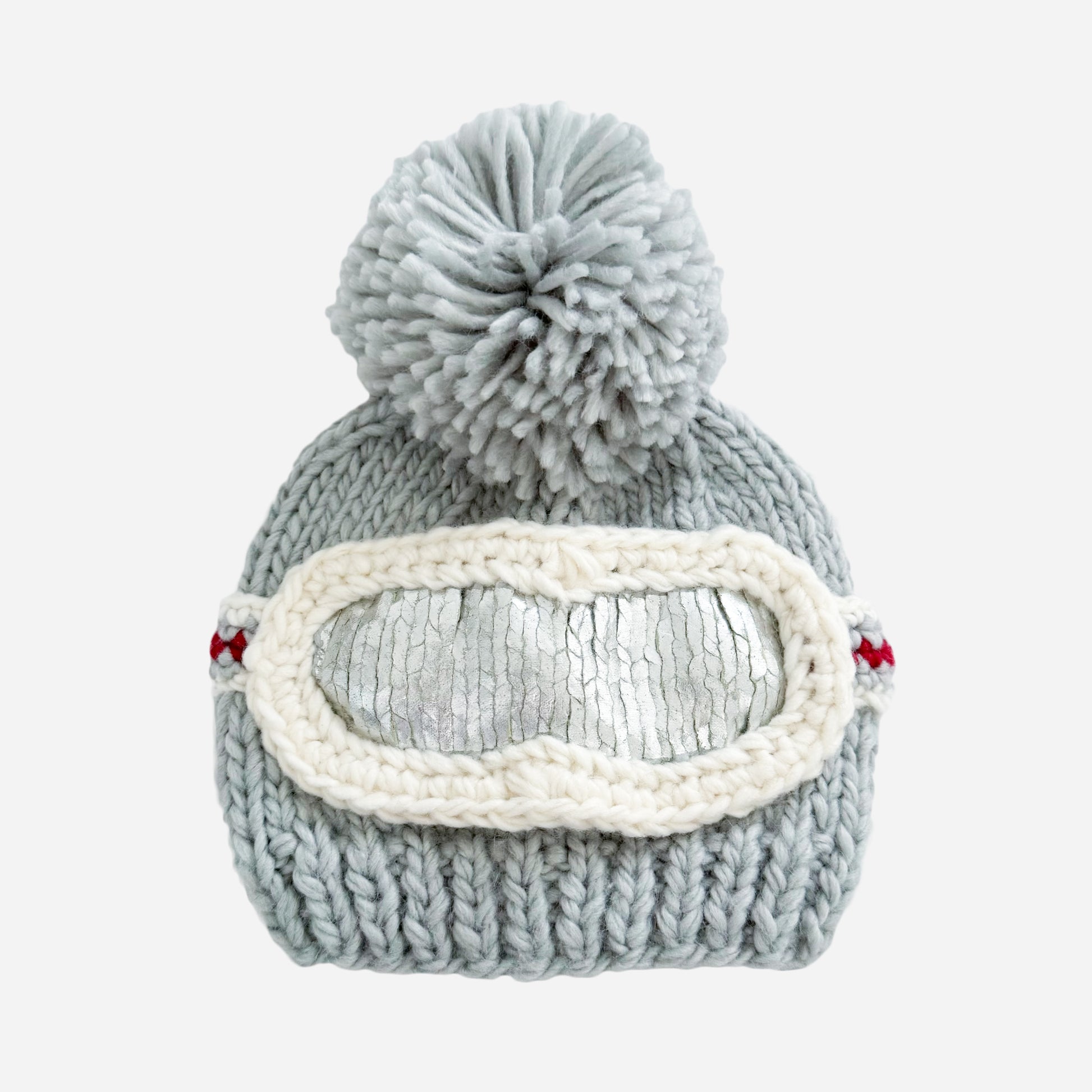 Hand-Knit Baby Ski Goggle Hat in Bowie Grey: Embrace Winter Adventures Bowie Grey / 6-24m