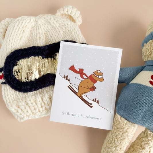 Ski Bear Baby Greeting Card