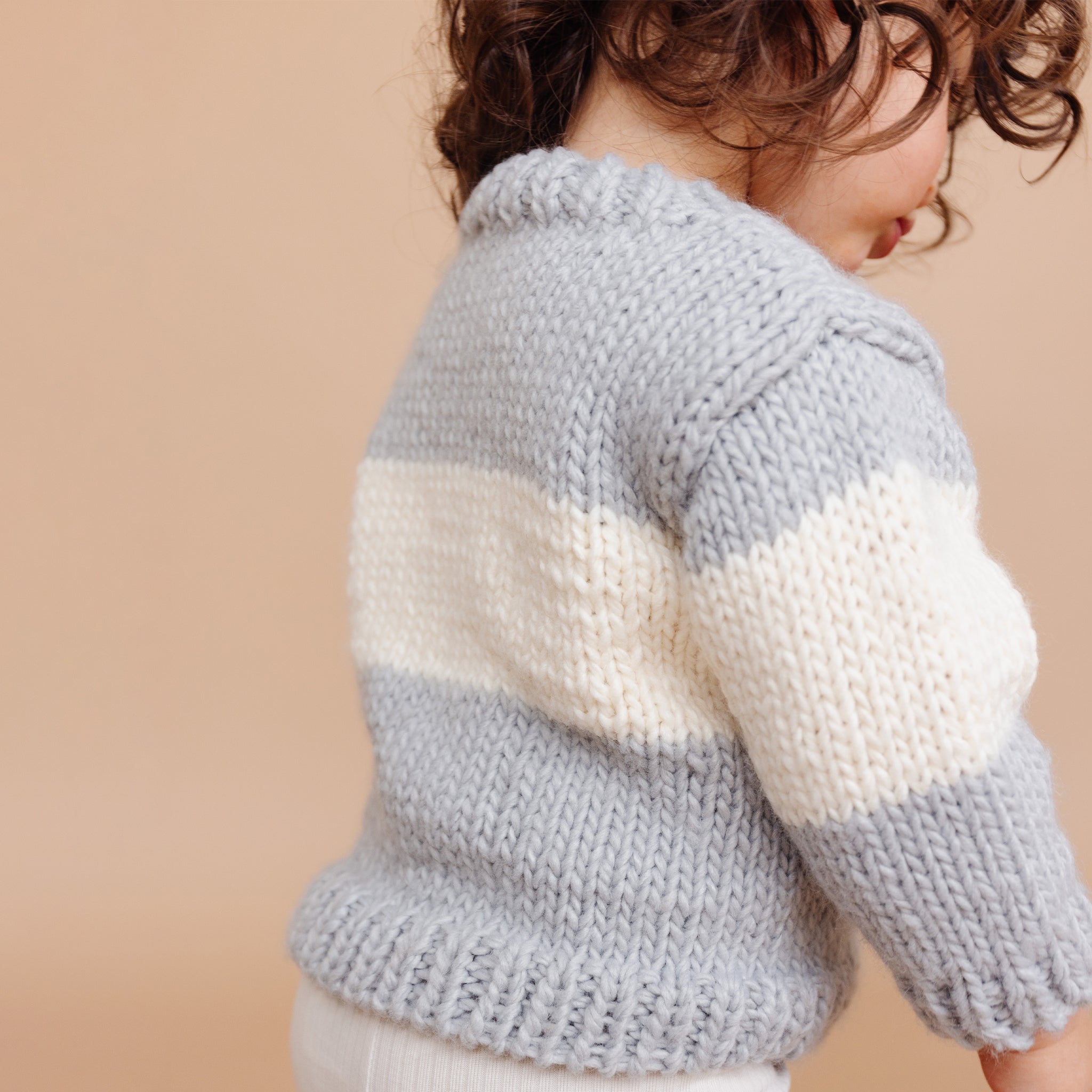 house on the hill baby／Sweat Suit (Ski) Hand-Knit Baby Ski Sweater in Bowie Grey: Embrace Winter