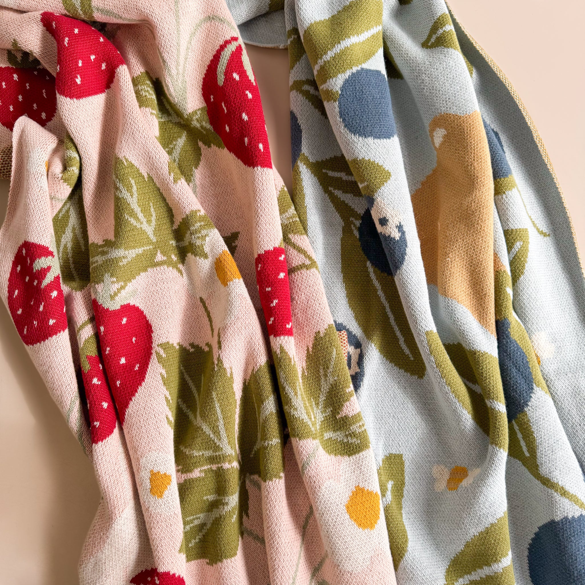 Strawberry Bunny Blanket | Organic Cotton Baby Gift – The