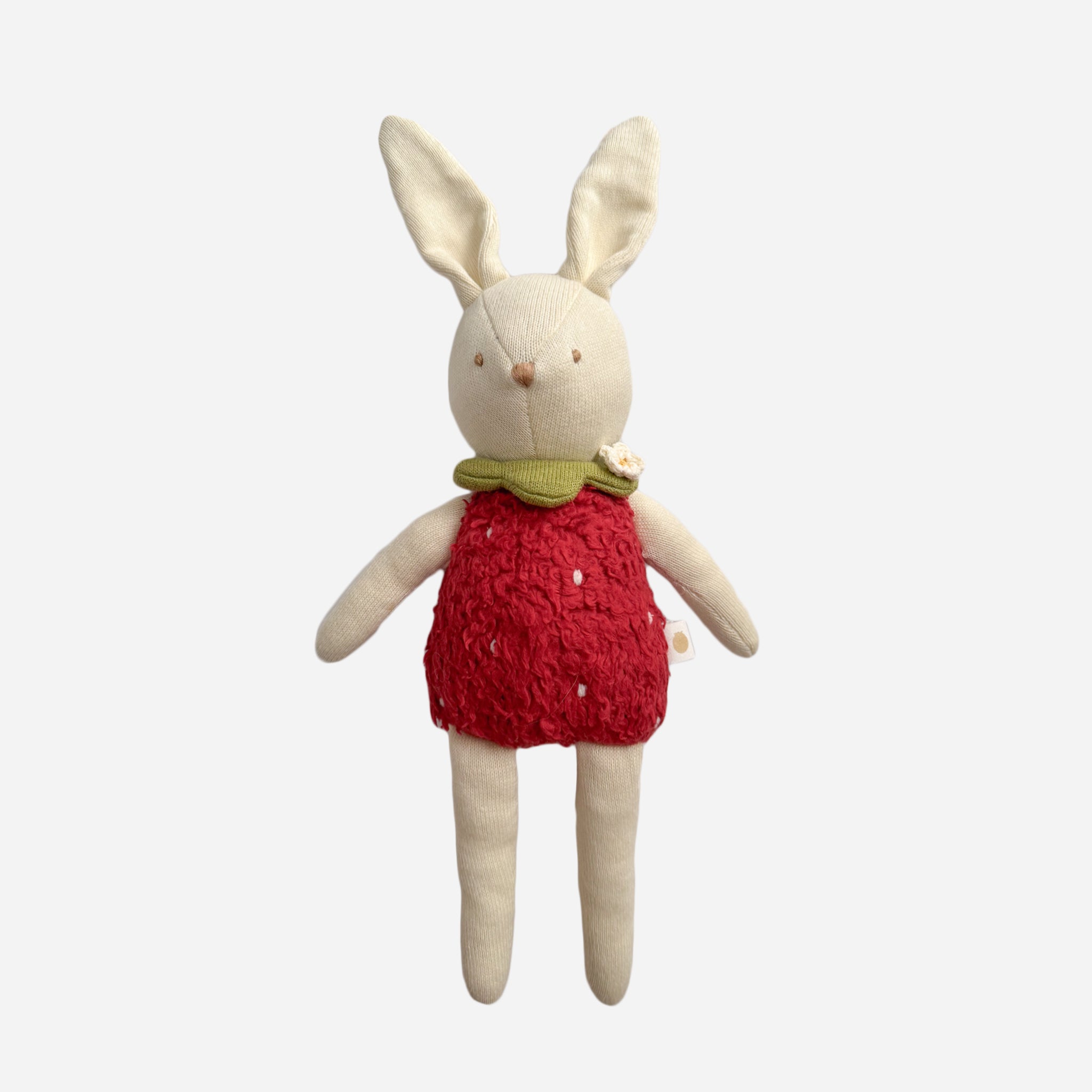 Organic Bailey Bunny Strawberry Plushie Toy Plus Baby The Blueberry Hill