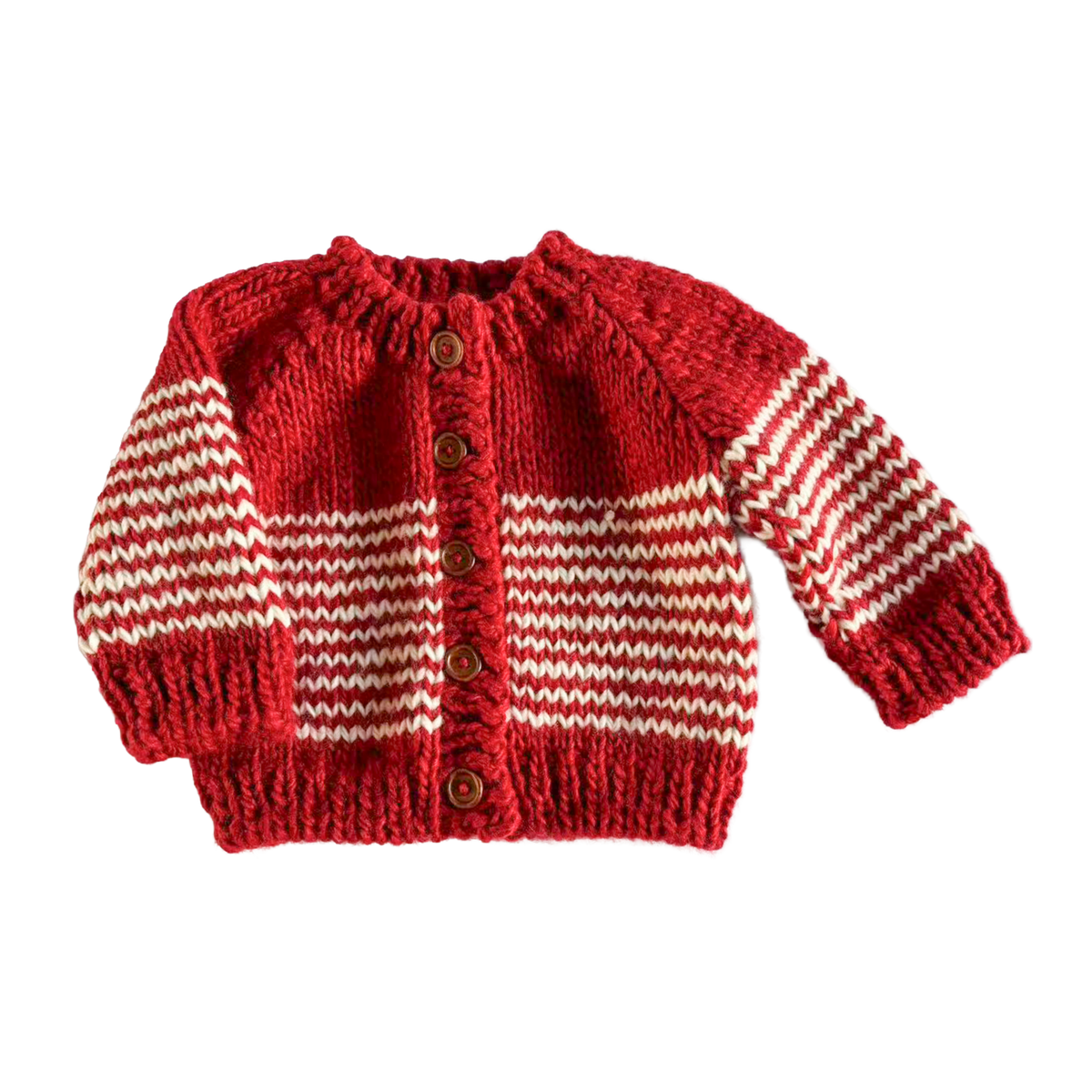 Stripe Cardigan - Red