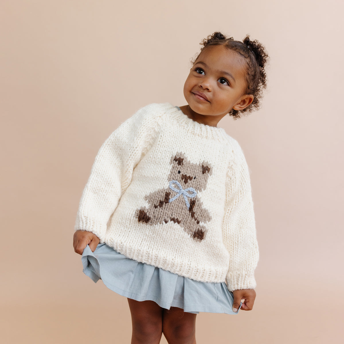 Teddy Bear Sweater - Baby Blue