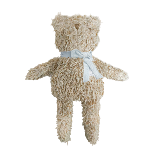 Harper Bear Plush Toy - Blue Bow