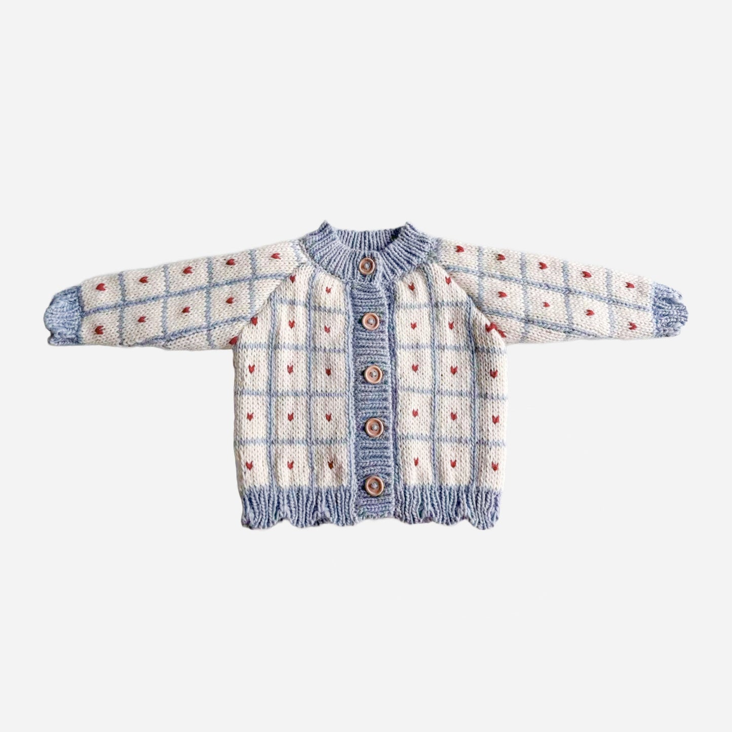 Windowpane Heart Cardigan