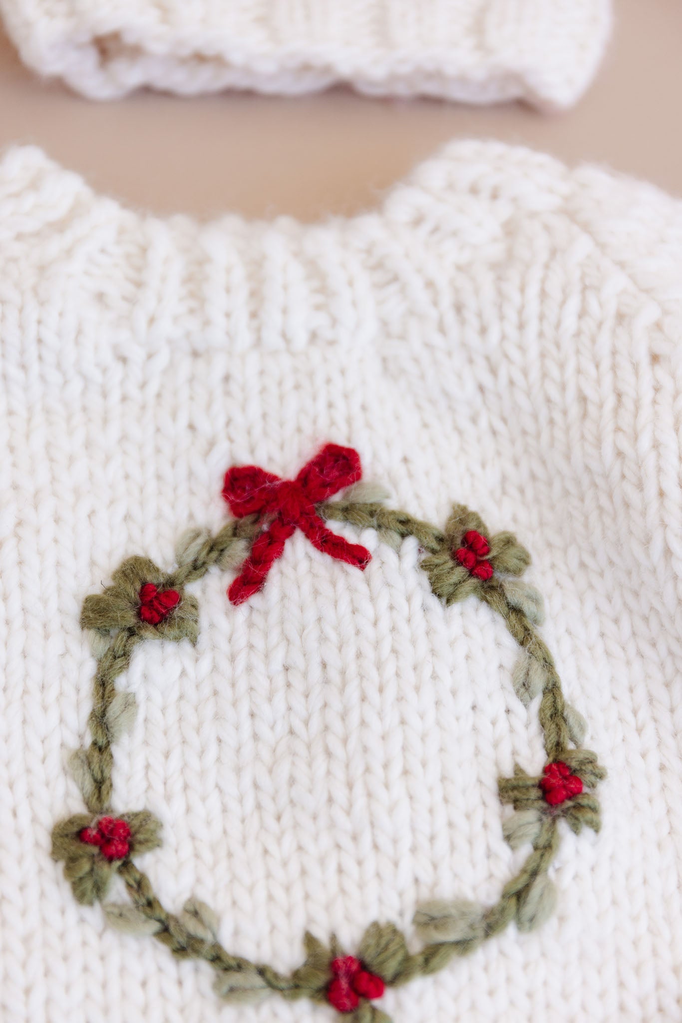 Wreath Sweater Baby & Kid Holiday Christmas Holly – The Blueberry Hill