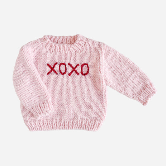 XOXO Sweater, Baby Pink