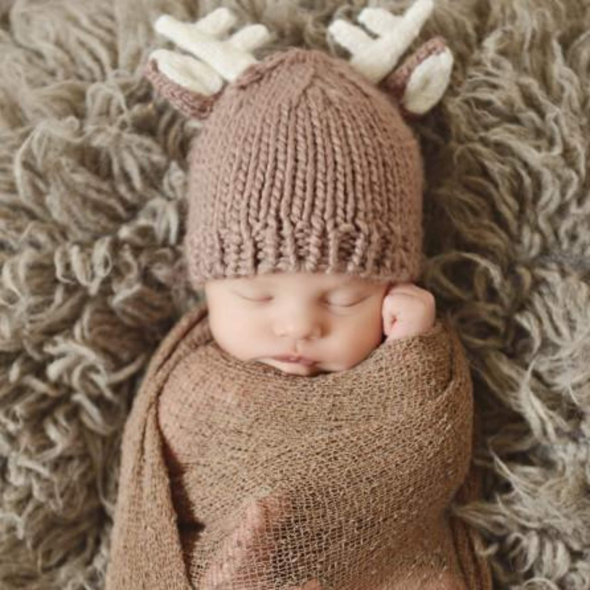 Newborn Antler Crochet Hat Pattern Download PDF Crochet Pattern