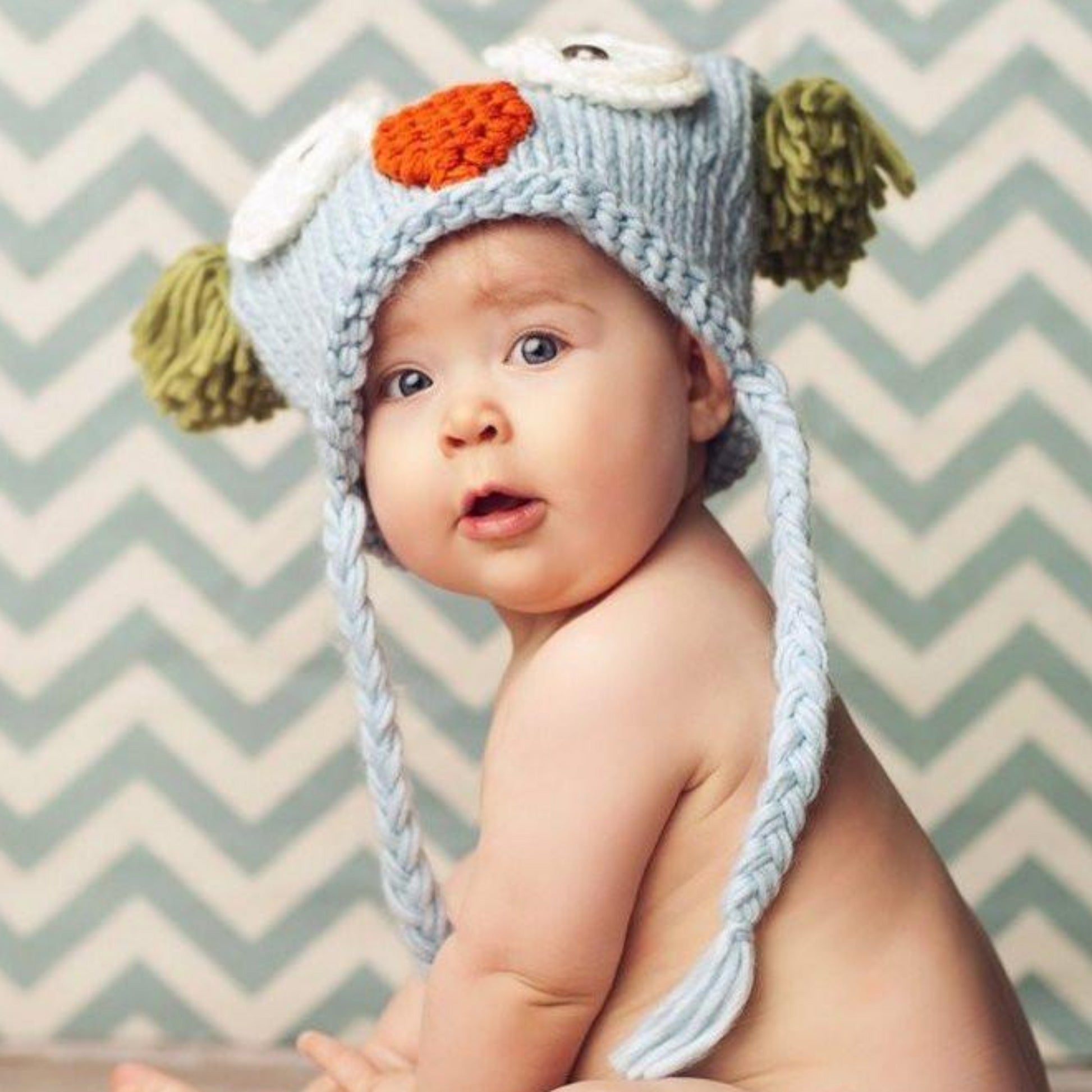 Baby owl hat sales