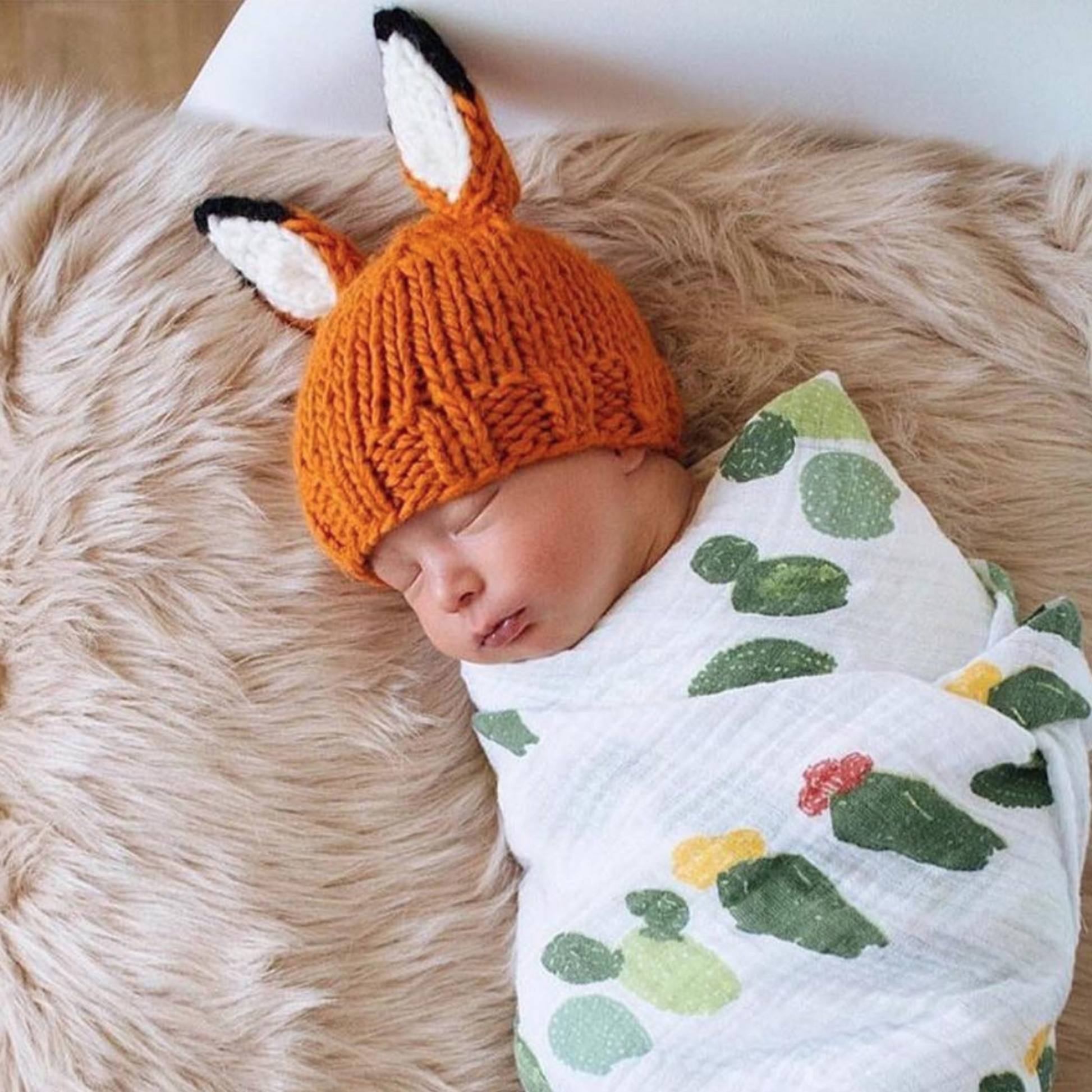 Rusty Fox Knit Hat Orange The Blueberry Hill
